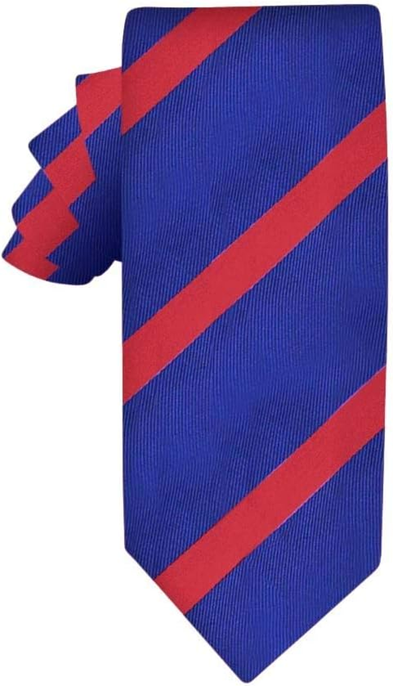 Navy Red Stripe Skinny Tie | 5 Year Warranty | Gifts for Men | Groomsmen Ties Set image number 3