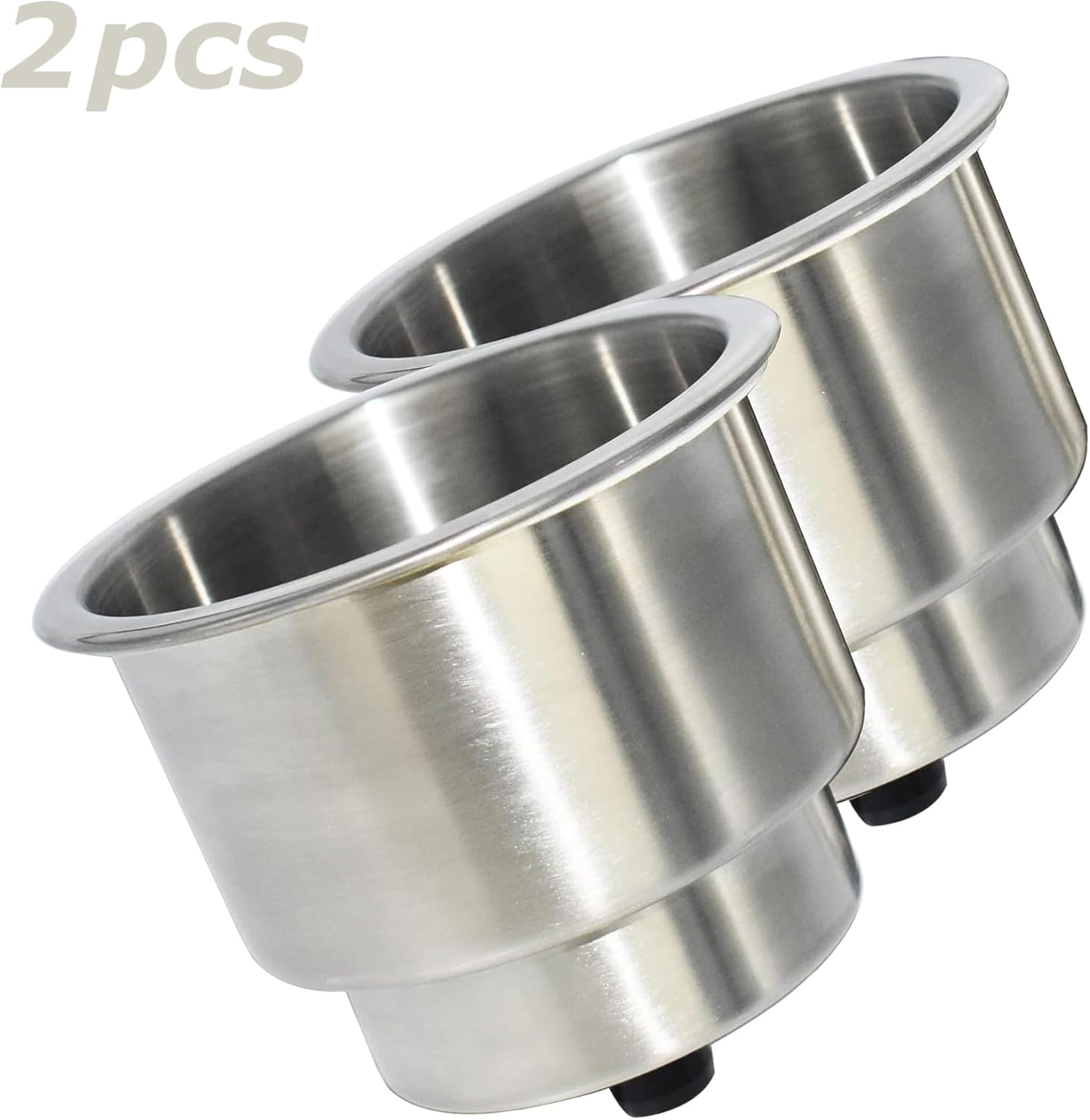 2PCS Stainless Steel Cup Holder with Drain Perfect for Marine,Boat,Rv,Camper Durable Drink Holders Easy Access,No-Spill Design,For Outdoor Adventures and Travel image number 5