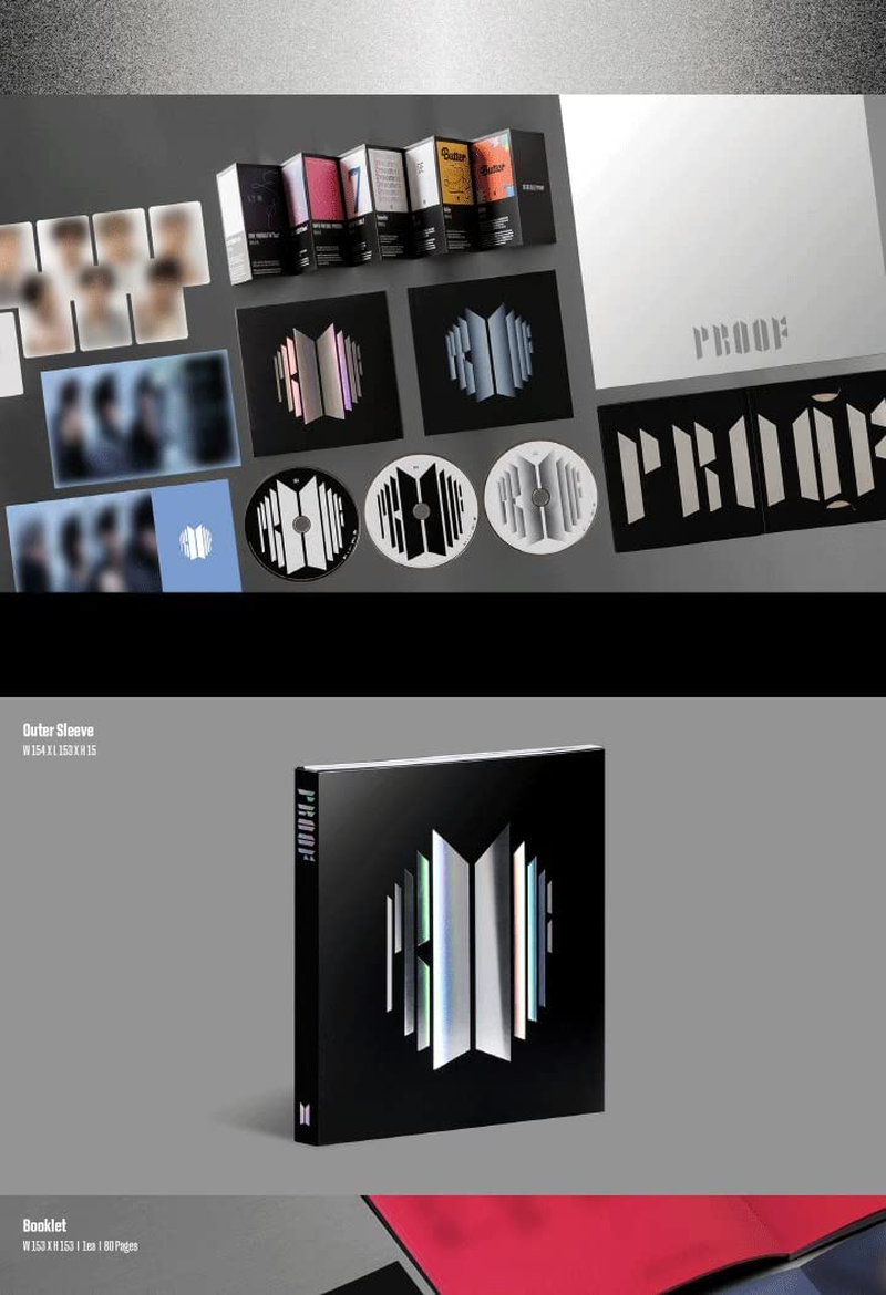 BTS Proof Anthology Album Compact Edition 3 Cd+1P Mini Folding Poster on Pack+80P Booklet+1P Photocard+1P Postcard+1Ea Discography Guide+Tracking Sealed image number 3