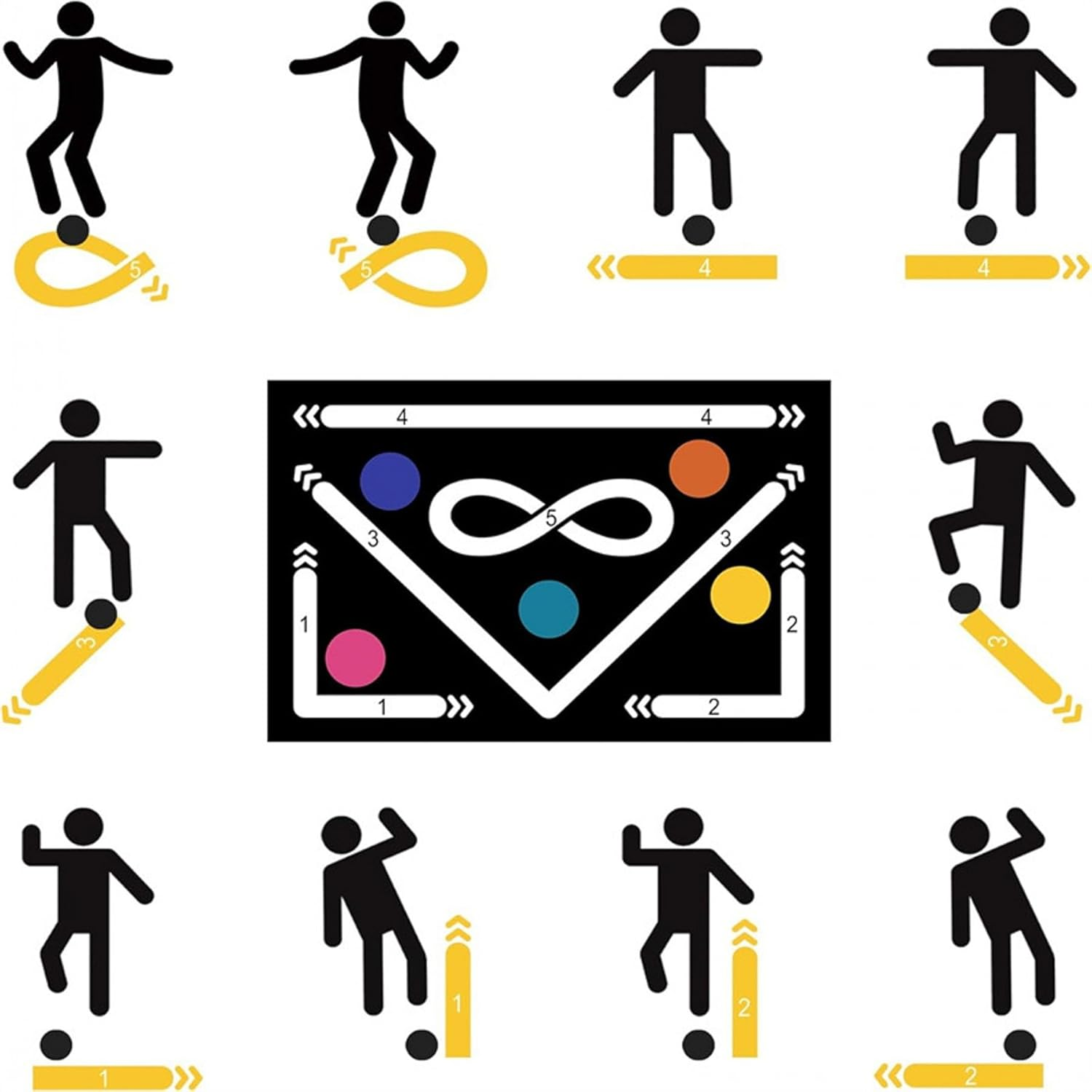 Soccer Training Mat, Football Footstep Training Mat, Anti-Skid, Silent Shock Absorption Ball Mastery Mat, Soccer Training Equipment for Kids image number 5