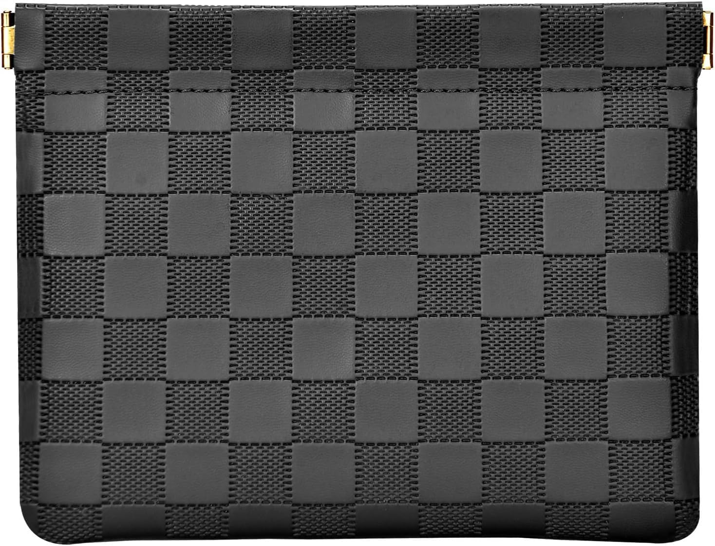 Leather Pocket Cosmetic Bag for Purse,Coin Purse Lipstick Cosmetic Accessories Organizer, Travel Kit Storage Pouch,Waterproof Portable No Zipper Self-Closing Small Makeup Pouch for Women （ Pink+White）