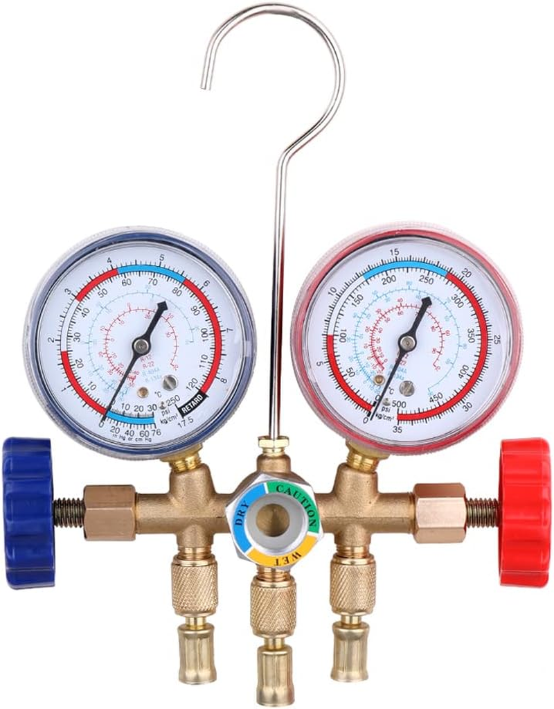 Relogic Refrigerant Gauge AC Diagnostic Manifold Freon Gauge Set Refrigerants image number 2