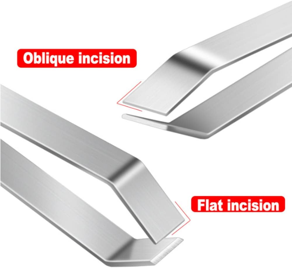 Tophomer 2 Pcs Fish Bone Tweezers, Stainless Steel Flat Tweezers Clip Bone Remover Puller Tweezer Tongs Pick-Up Craft Tool for Cooking Food image number 6