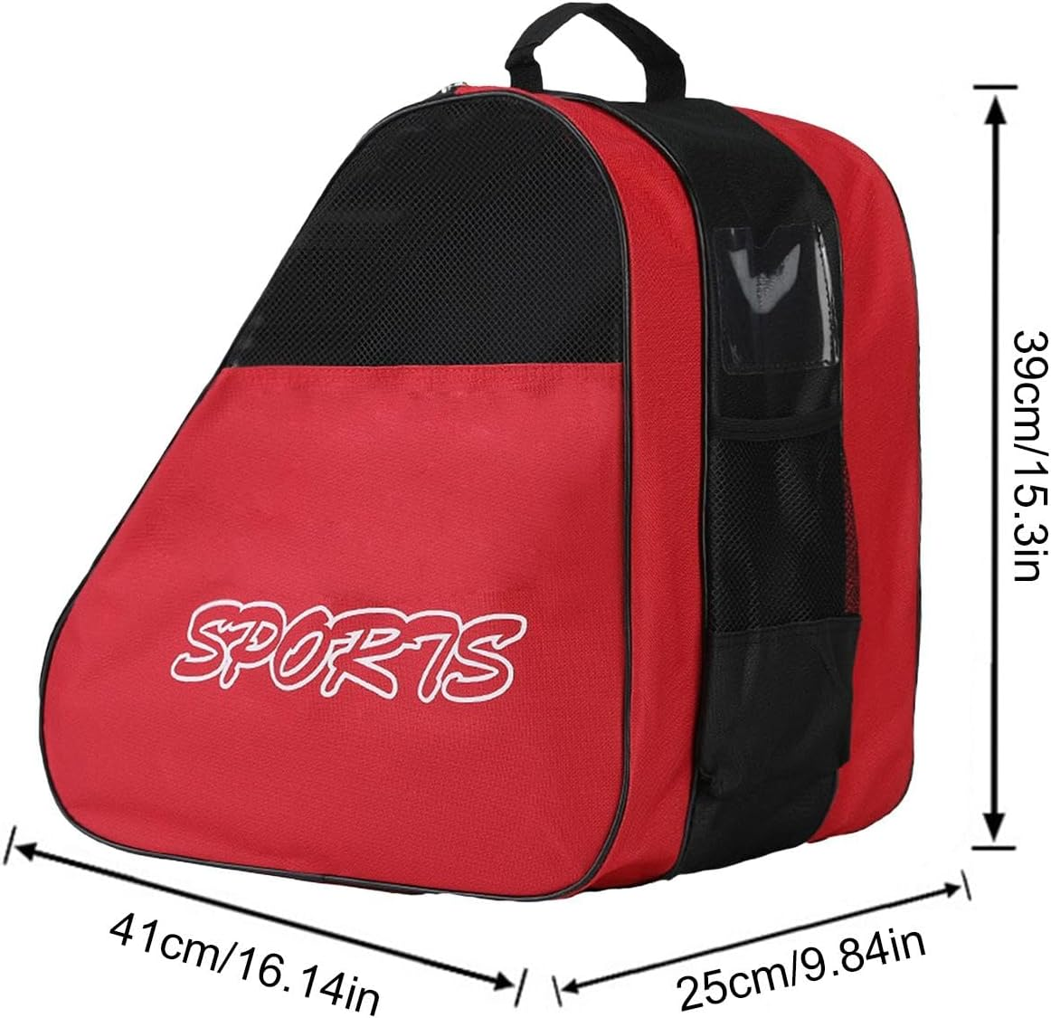 Inline Skate Bag | Inline Skate Tote Bag for Roller Skating,Oxford Cloth Shoes Carrier Pouch Organizer for Child, Teenager, Kids, Adult - Red image number 4