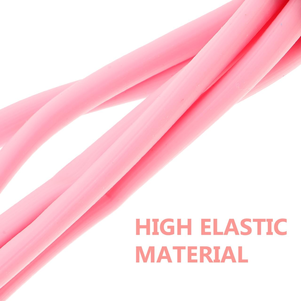 Mipcase Resistance Band with Handle : 6-Tube Elastic Foot Pedal Resistance Band for Yoga Abdomen Leg Stretching, 18.47X10.22X2.16In (Pink) image number 4