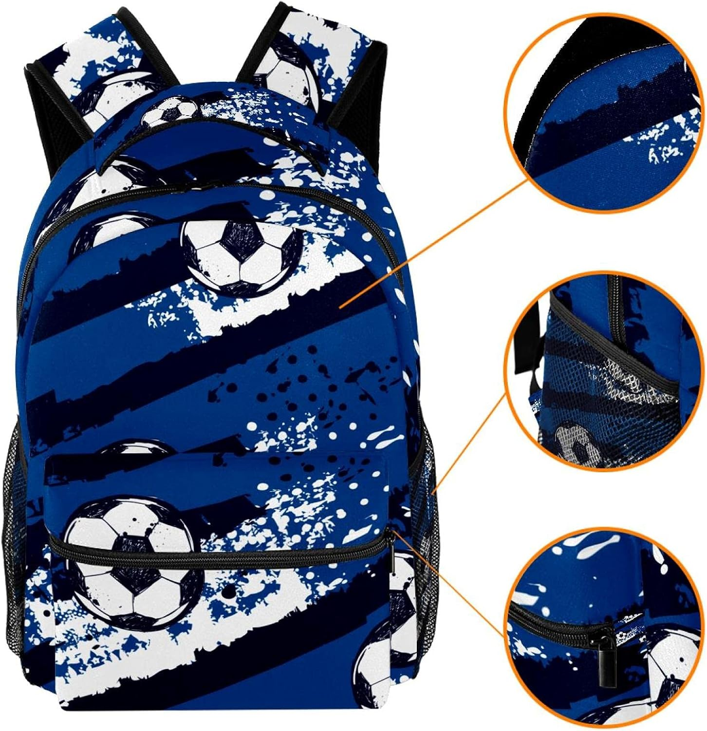 Abstract Grunge Football Pattern Backpack Students Shoulder Bags Travel Bag College School Tote Backpacks