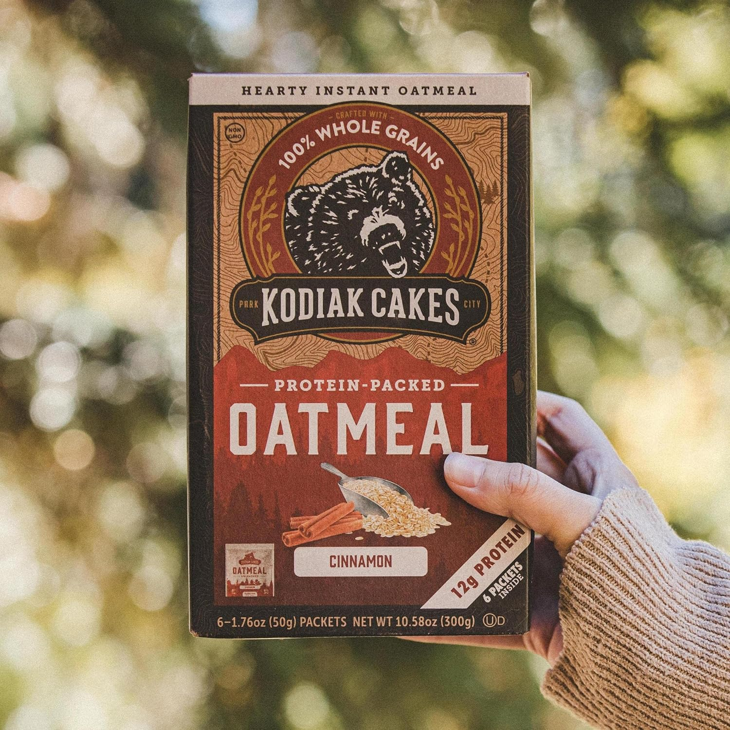 Kodiak Instant Oatmeal Packets, Cinnamon, High Protein, 100% Whole Grains, 1 Box with 6 Packets (6 Packets) image number 3