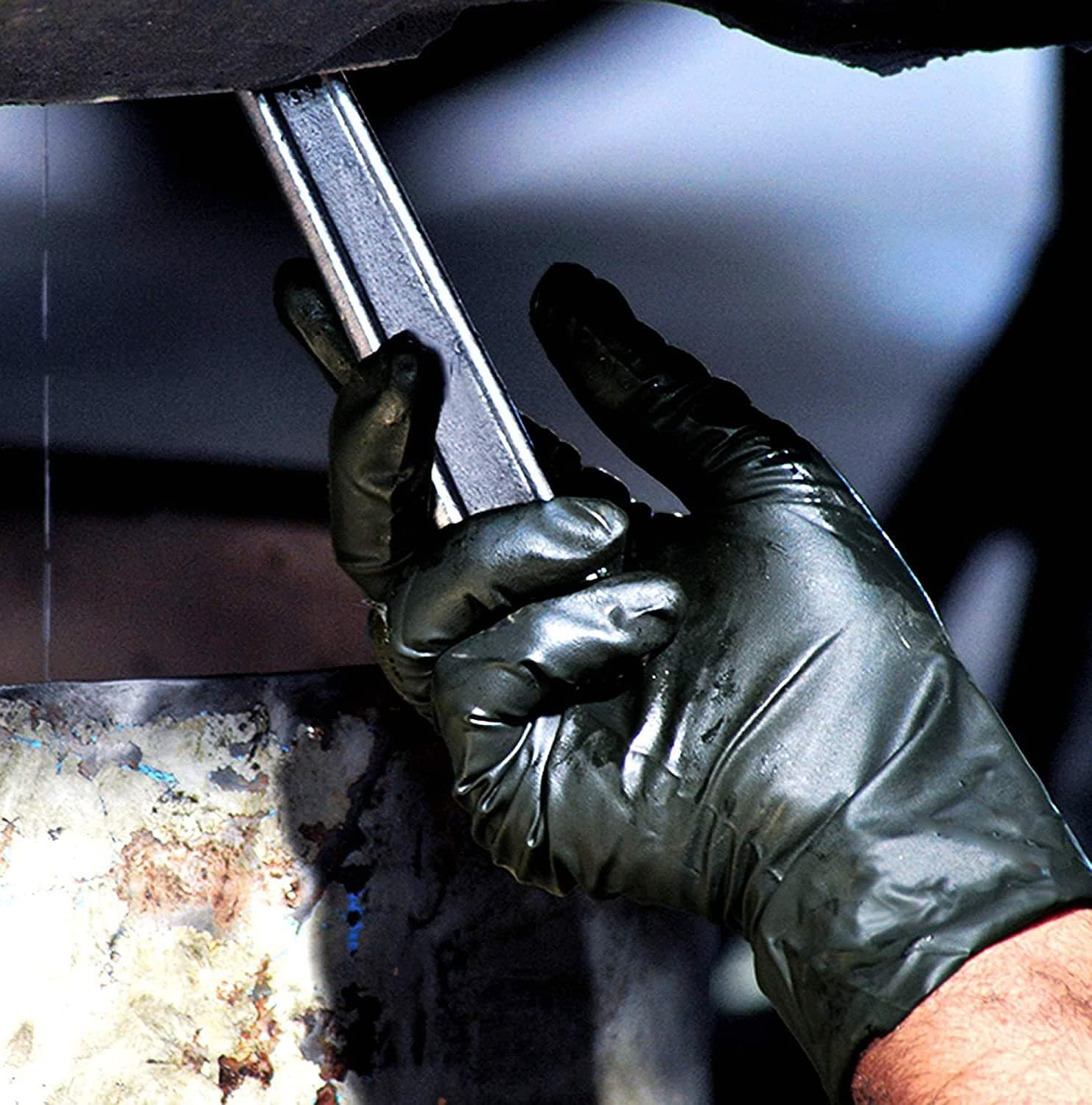 Greatuard Black Nitrile Heavy Duty Disposable Gloves, 6 Mil, Powder & Latex Free, Non-Sterile, Chemical Resistant, Food Safe, Medical Grade 1,000 PCS image number 2