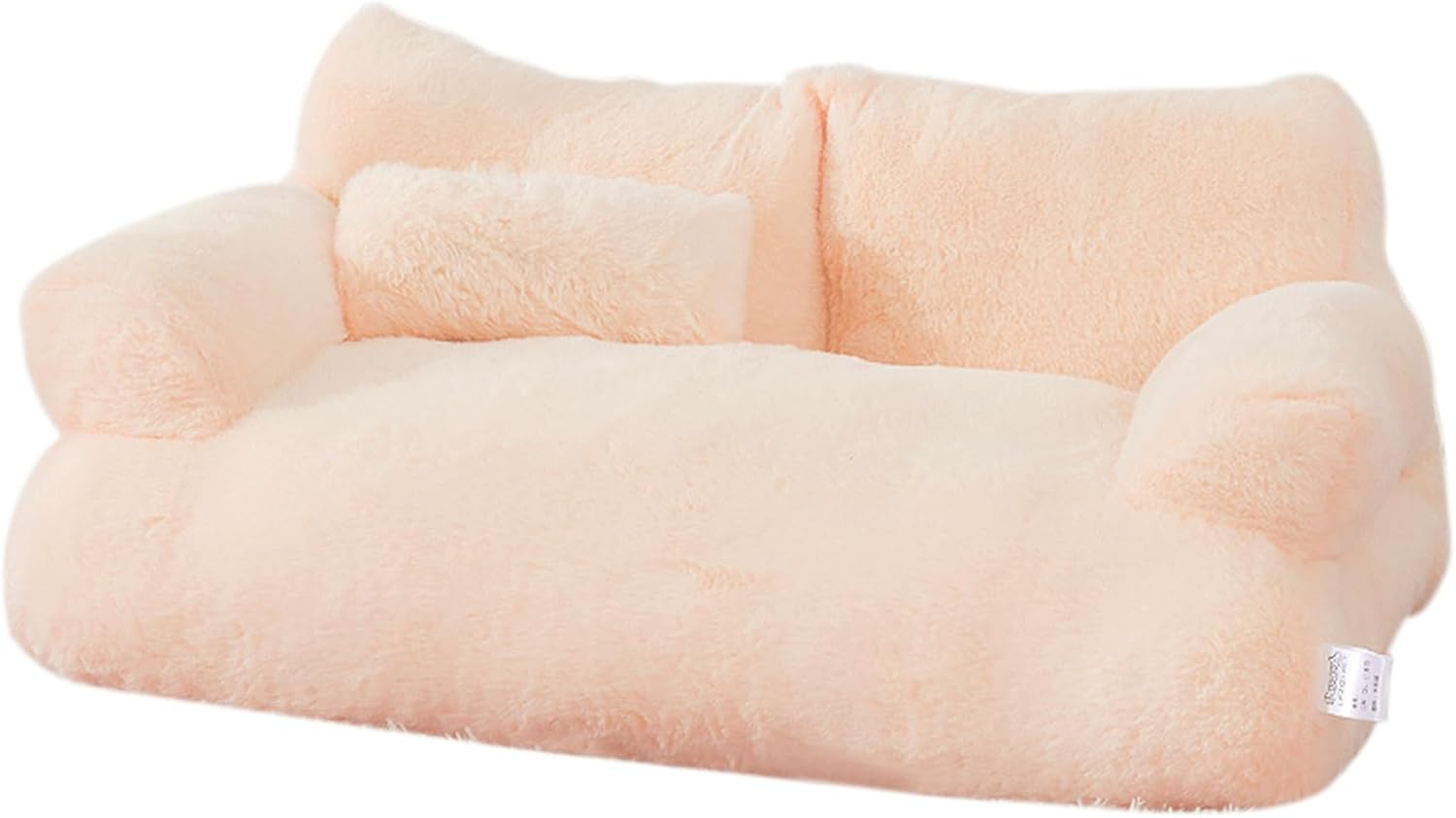 Cat Bed Ultra-Soft Plush Material Dog Cat Beds for Indoor Cats Cat Sofa Relieve Muscle and Joint Pressure Private and Comfortable Design Removable and Washable Anti-Slip Design Pet Comfort Beige M