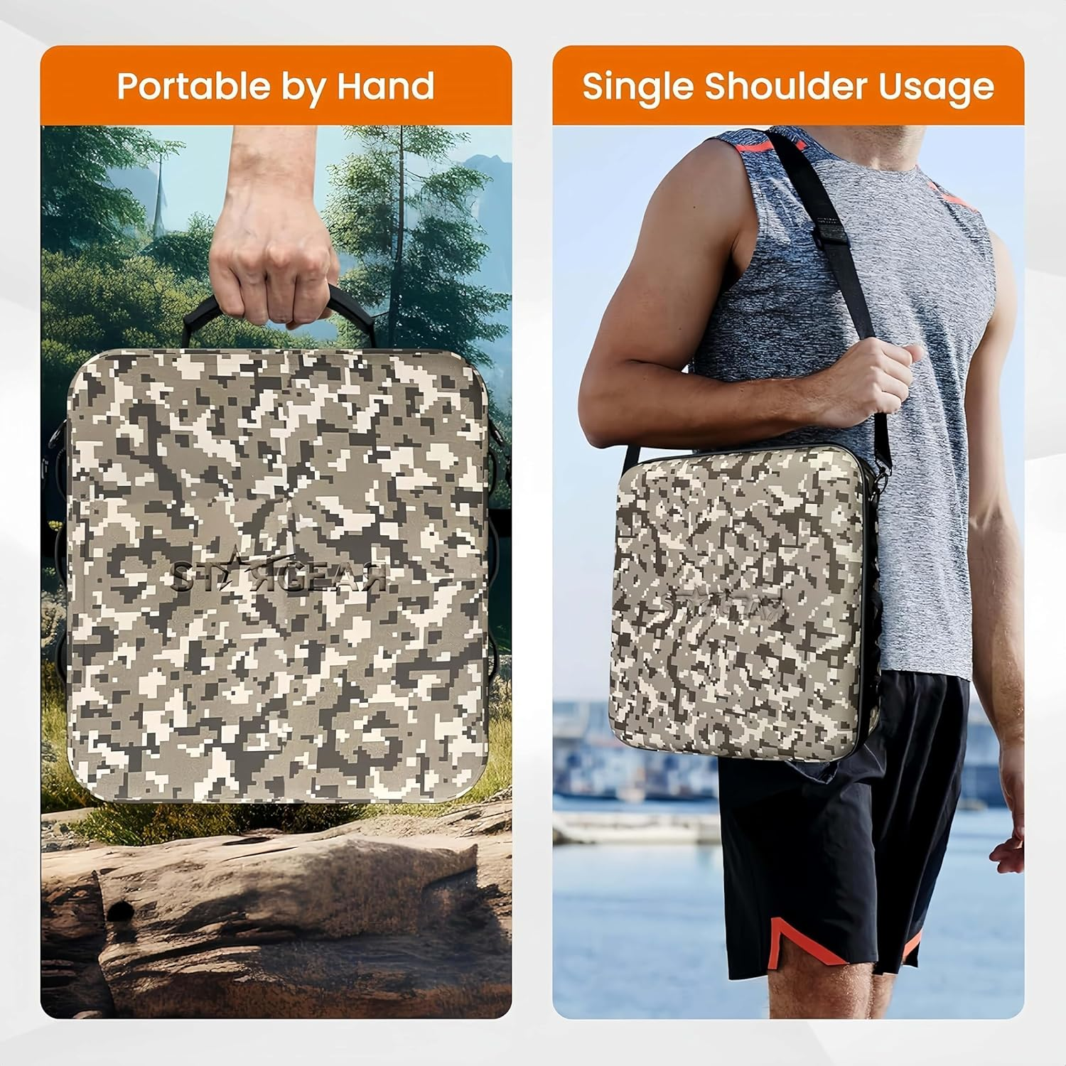 STARGEAR Starlink Mini Case，Camouflage Waterproof Suitcase& Accessories, Compatible with Anker Hard Storage Shell Portable Bag image number 3