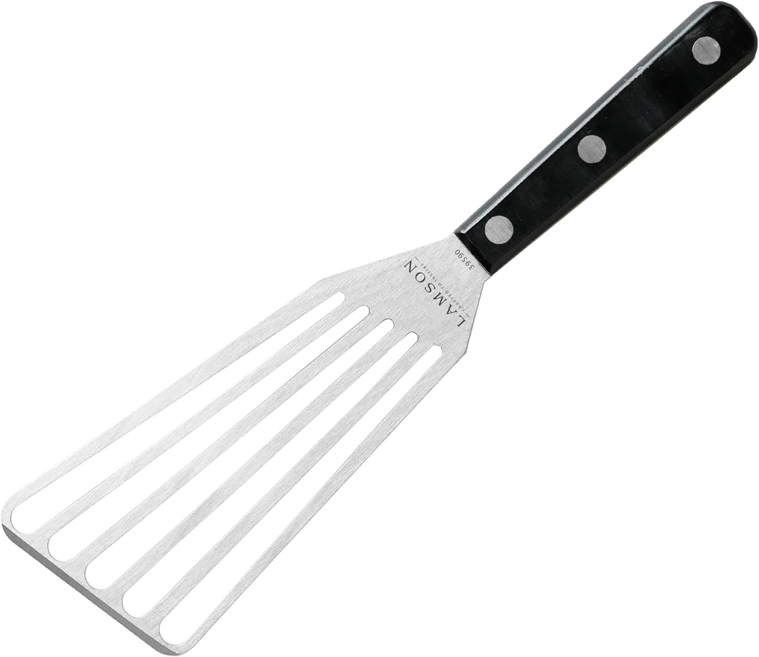 Lamson 4" X 9" Jumbo Slotted Chef'S Turner, Walnut Handle - Right-Hand