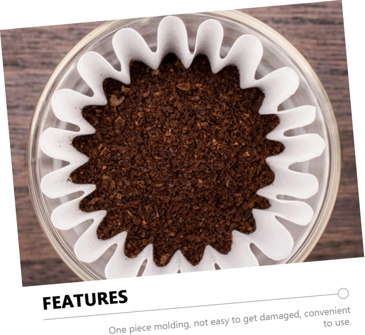 OKUMEYR 100Sheets Thickened Paper Filters for Tea Coffee Shape Tea Dripping Tools American Filter Bowl Paper Espresso Storage Bowl