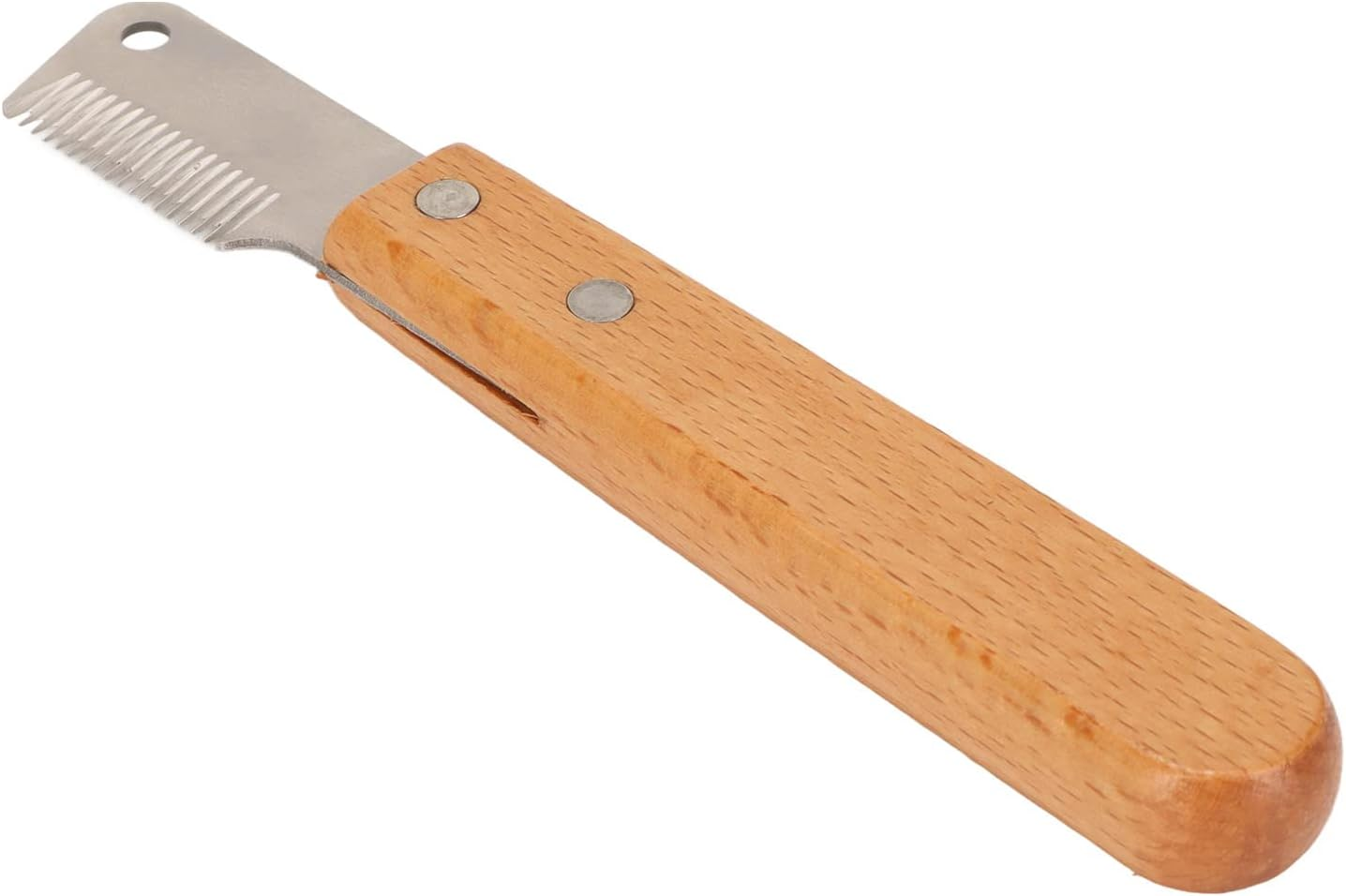 Dog Stripping Knife, Strong Durable Wooded Handle Dog Grooming Stripping Knife Metal Blade for Horses for Cats