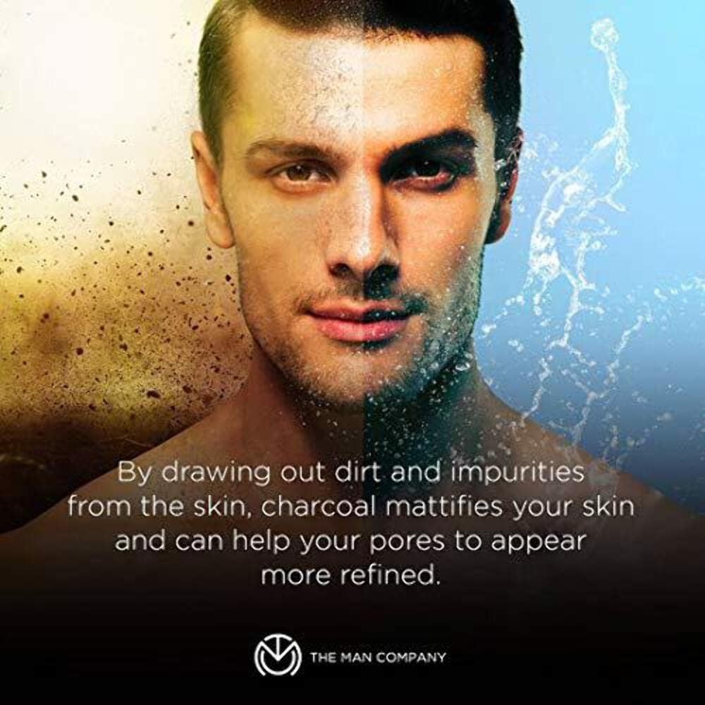 The Man Company Mens Body Wash, Charcoal Body Wash for Acne (8.4 Oz) - Exfoliating Body Wash with Lemongrass & Cinnamon, Shower Gel for Men Sulfate Free Body Wash, Paraben Free Body Wash image number 4