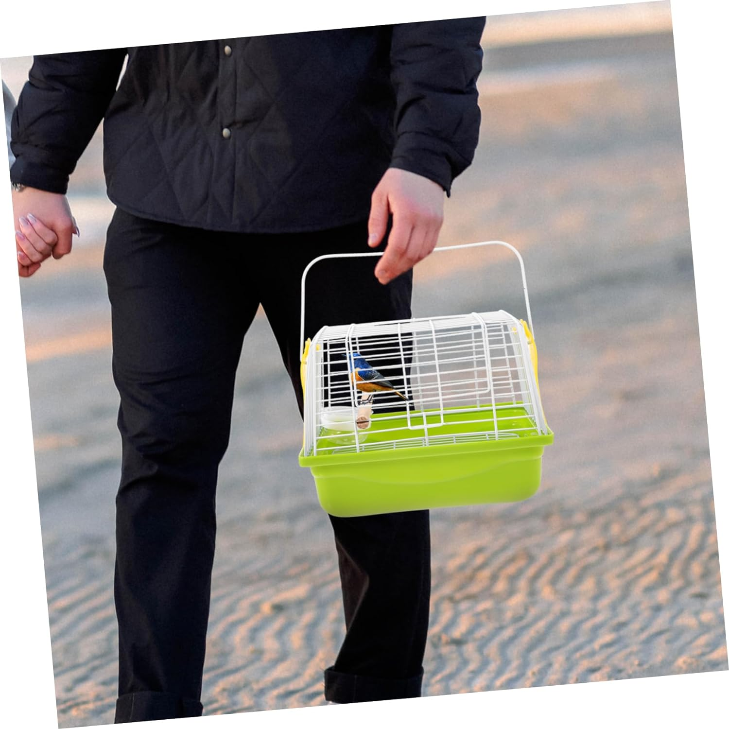 Bird Carrier Travel Cage Parrot Carrying Cage Wire Bird Cage for Outdoor Hiking Camping and Travel image number 3