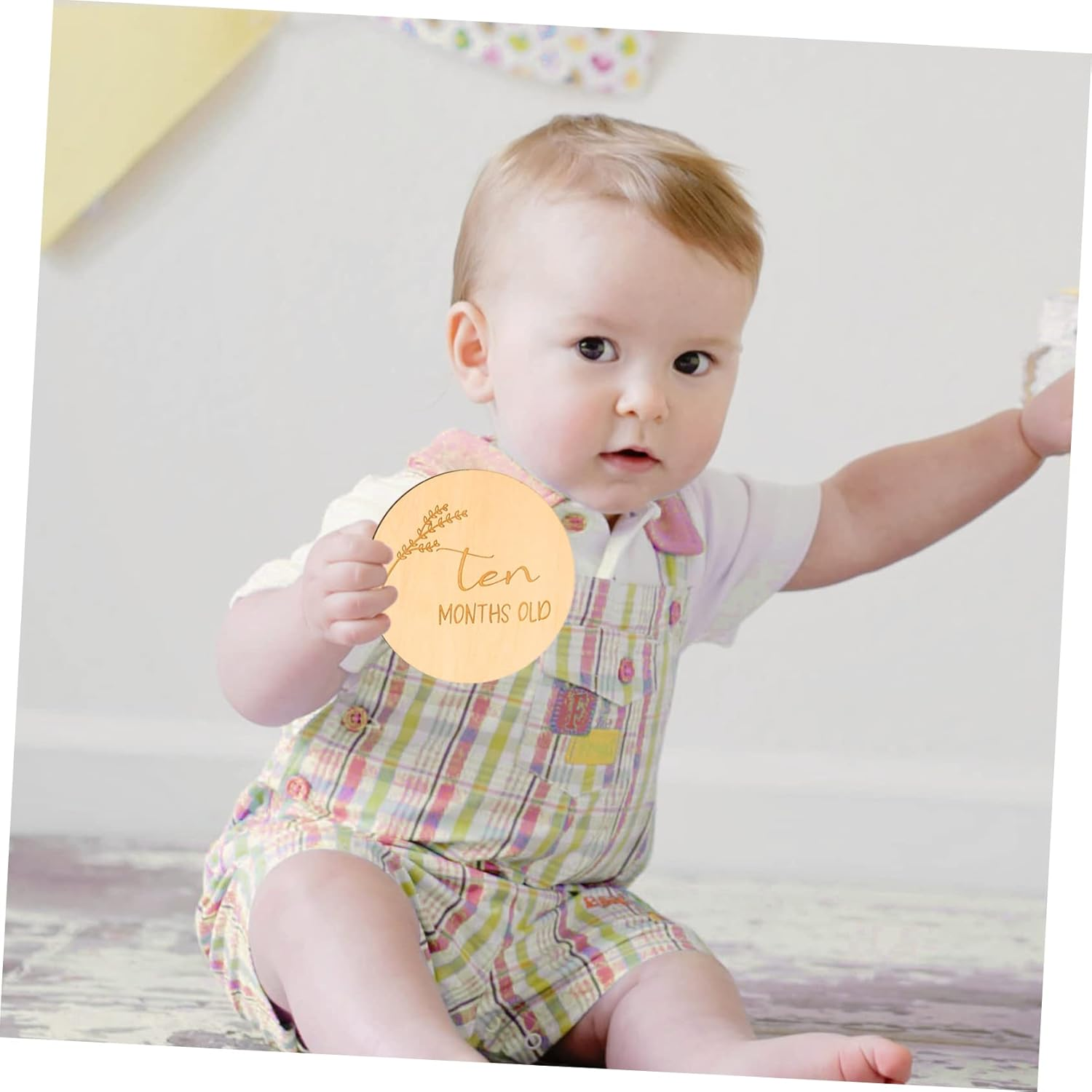 14Pcs Milestone Wood Cards Wooden Monthly Milestone Sign for Newborn Home Decor Shower image number 4