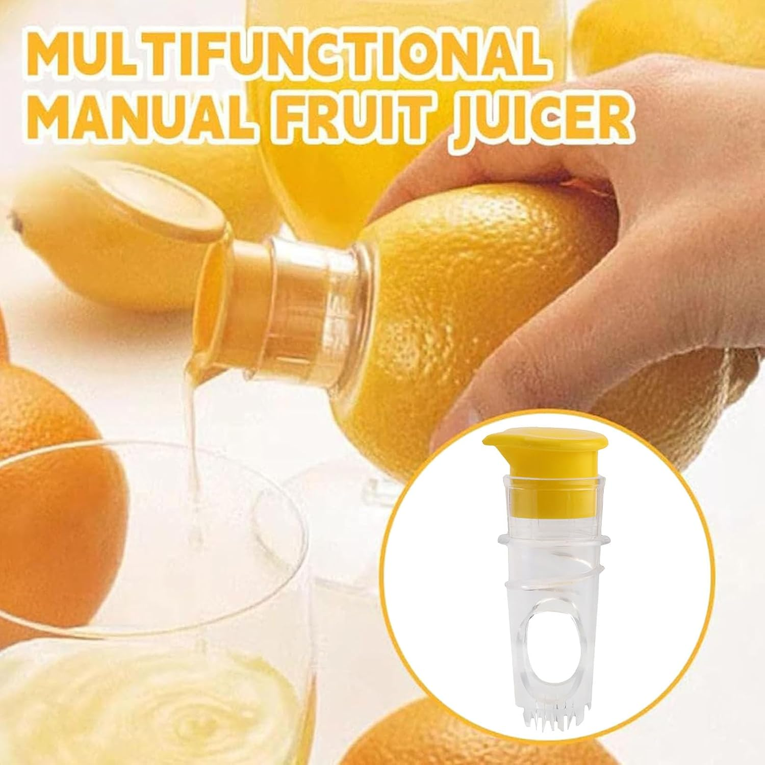 Lemon Juicer Squeezer - 2 Pack Citrus Manual Juicer - Hand Screw Top Lemon Juicer with Built-In Filter - Lemon Squeezer Press for Kitchen, Portable Manual Juicer for Extracting Lemons, Limes, Oranges image number 2