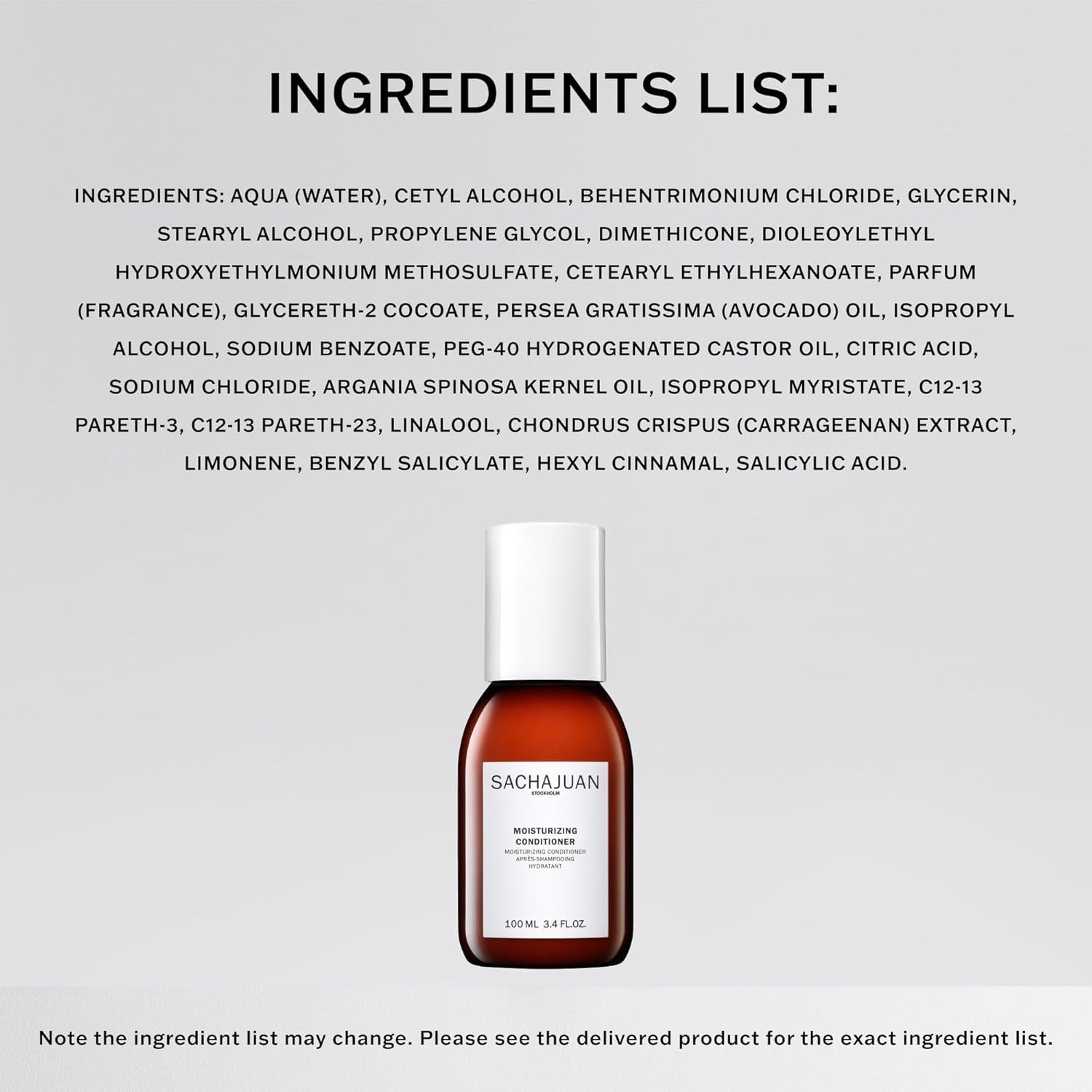 Sachajuan Moisturizing Conditioner by Sachajuan for Unisex - 3.4 Oz Conditioner, 102 Milliliters