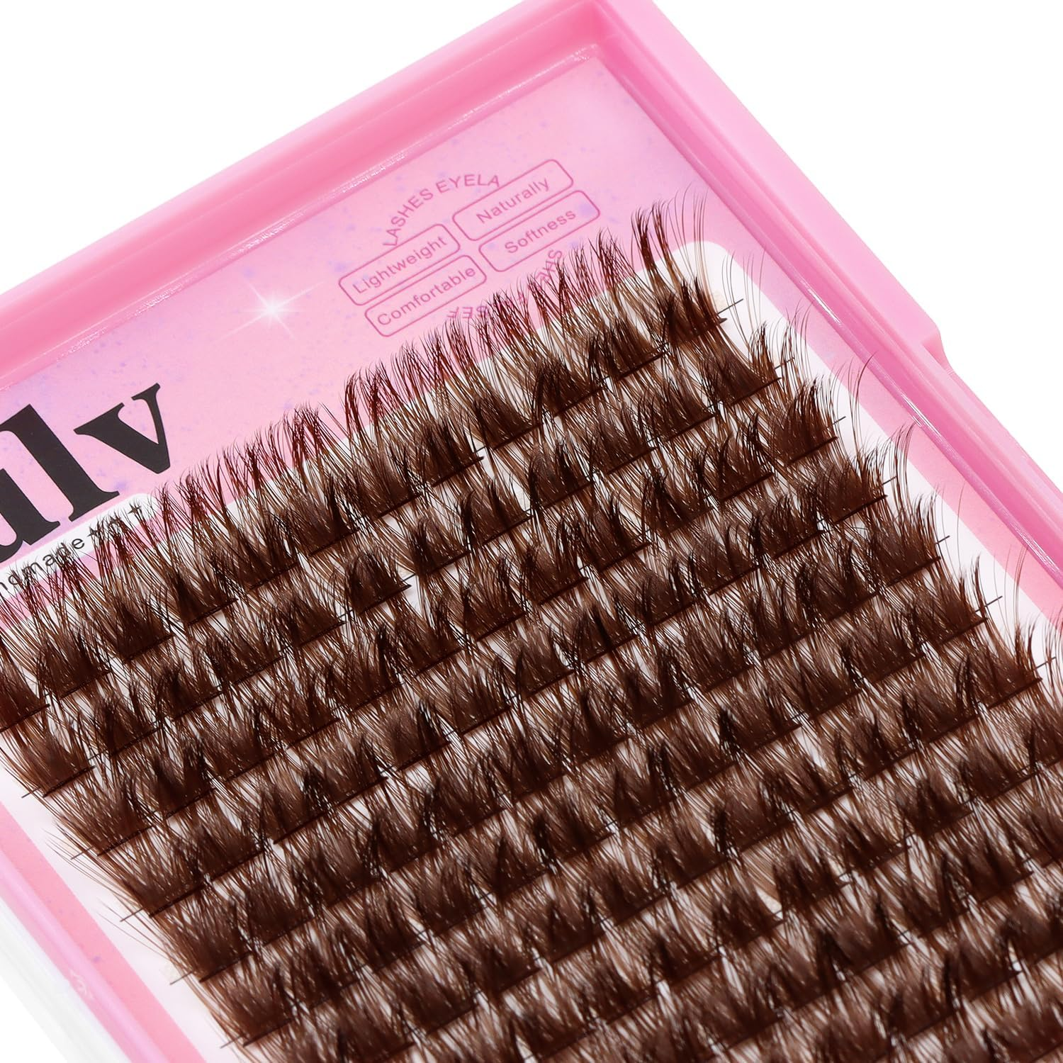 SULV Dark Brown DIY Lash Extension Cluster Volume Lash Clusters 144PCS D Curl 8-20Mm Mixed to Choose Individual Lashes Clusters Eyelash Extension Cluster (C#-Ws-Dark Brown-10-12-14-16Mm Mixed)