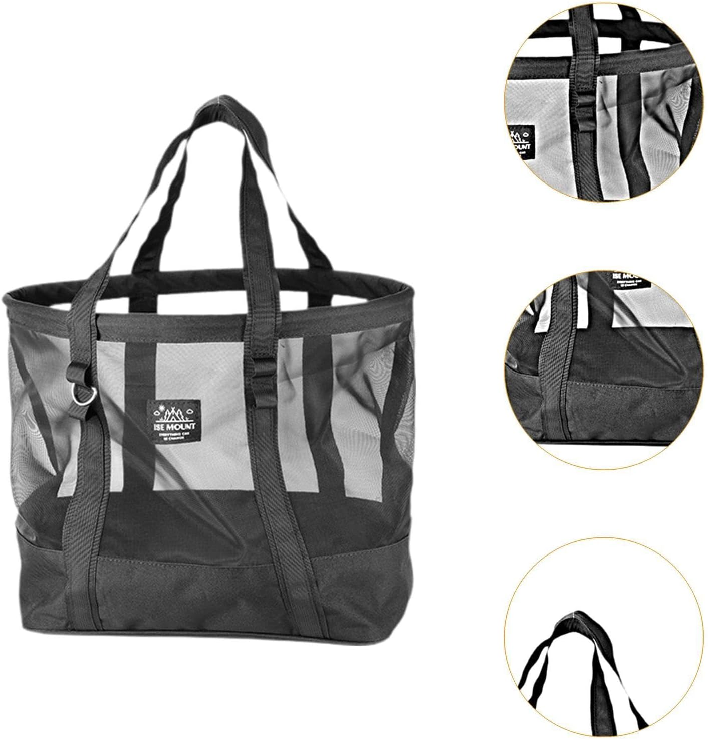 Yuksok Mesh Beach Bag Camping Tote Bag Cookware Bag Accessories Carry Storage Bag Toiletry Bag for Travel Hiking Outdoor Fishing BBQ image number 5