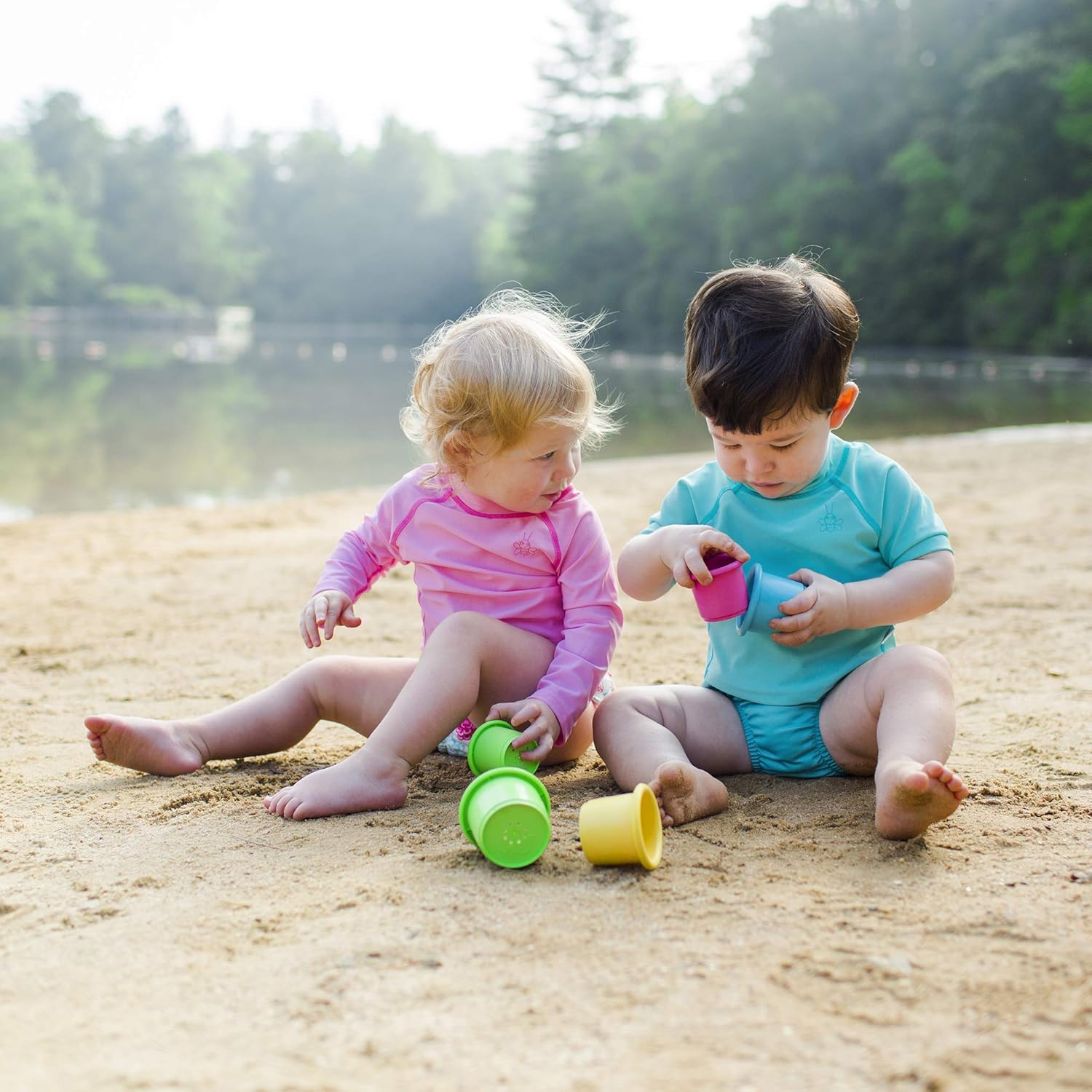 I Play. Snap Reusable Absorbent Swimsuit Diaper, Aqua, 4T (3-4Yrs)