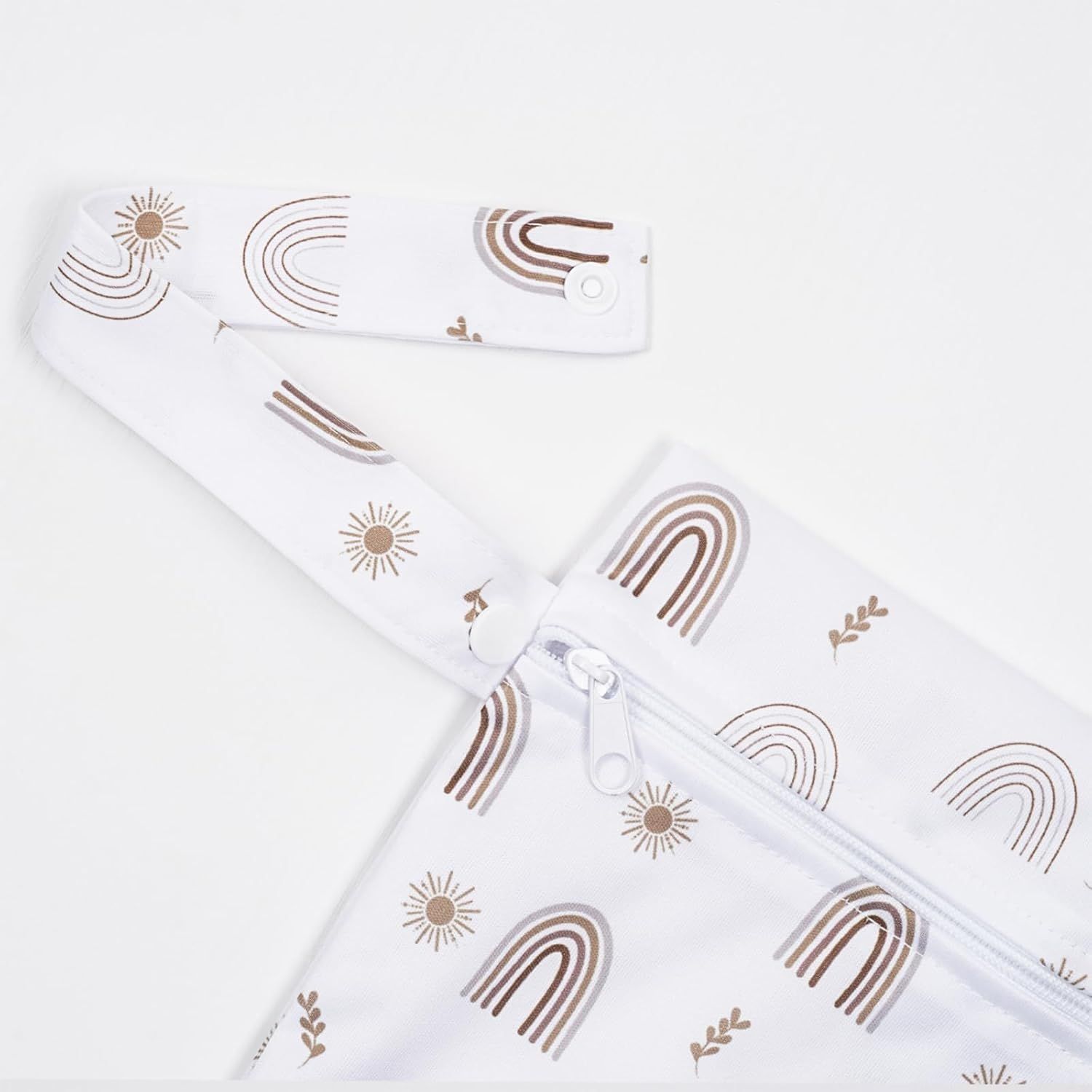 3 Pcs Wet Bags Waterproof Reusable Zippered Pocket Cloth Diaper Wet Dry Bags, Wet Bag Storage Bag Zipper Waterproof Washable Travel Bags with Zippered Pockets & Handle for Swimsuit Wet Clothes,Rainbow image number 1