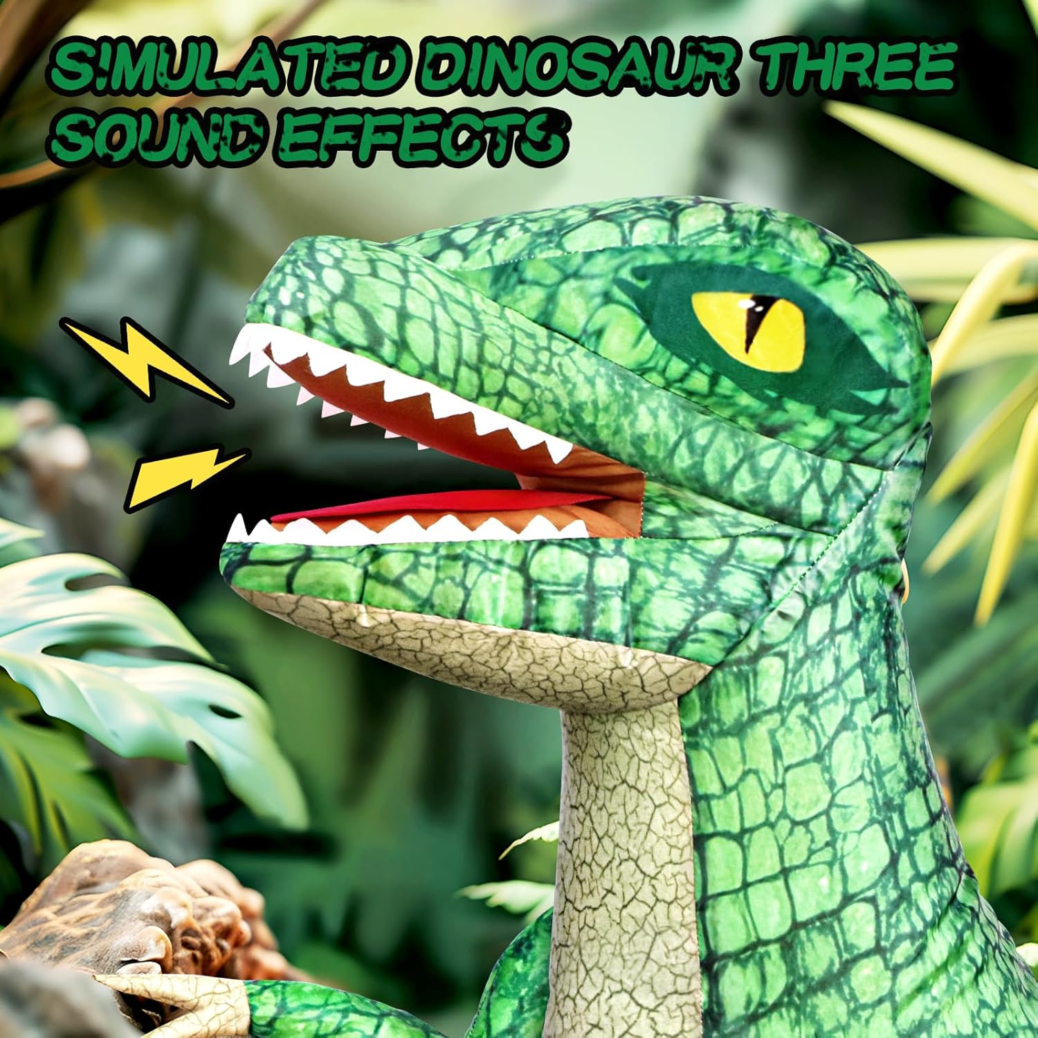 2.4GHZ Remote Control Inflatable Dinosaur Toy for Kids,Realistic Electric Toy Dinosaur with 360&deg;Rotation,Forward & Backward,Rechargeable Walking Dinosaur Toy for Boys Kids Age 6-8 8-12 Birthday Gifts image number 5