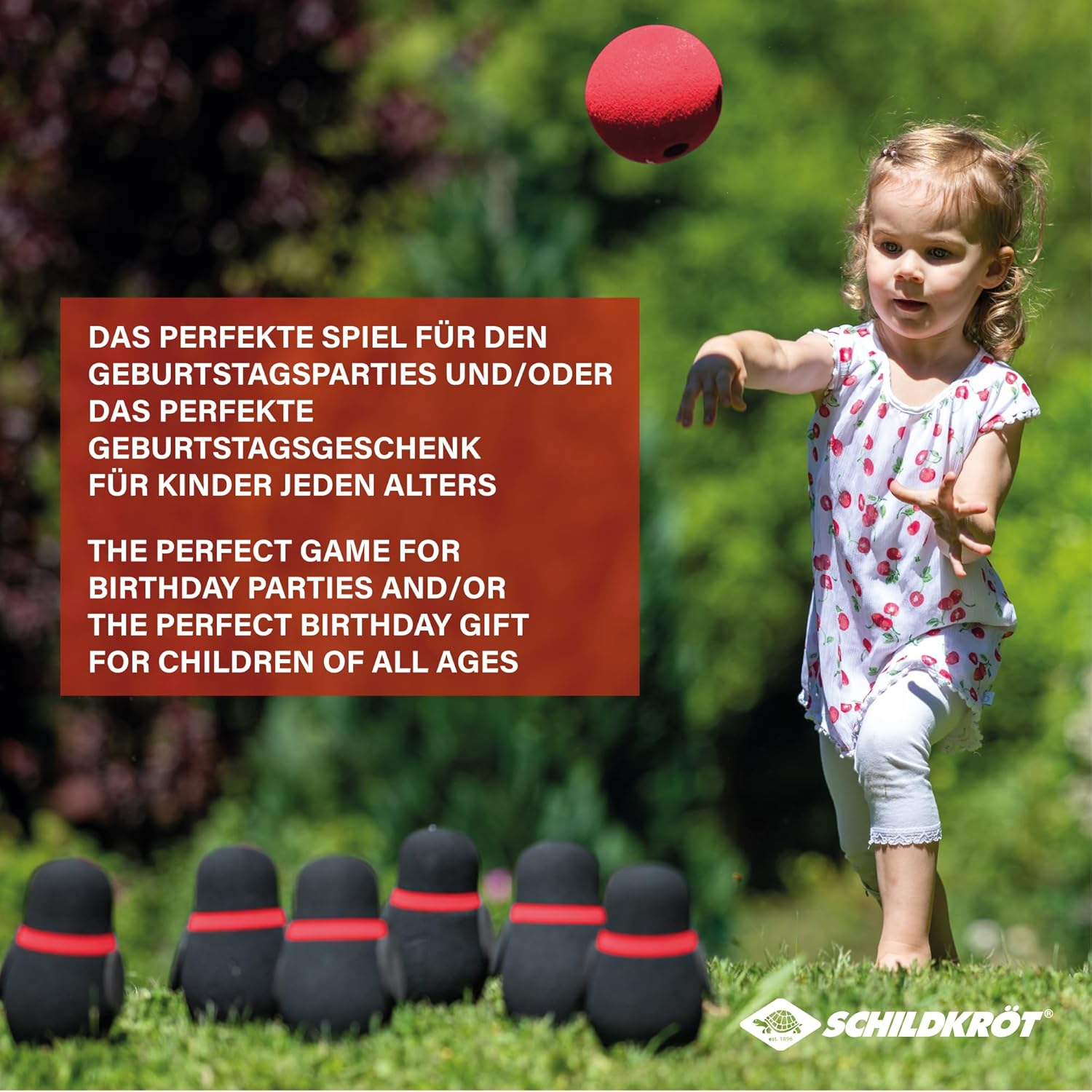 Schildkr&ouml;t Fun Sports Schildkr&ouml;t Funsports Set, for Indoor and Outdoor, 6 Penguins with a Stable Stand and a Soft Bowling Ball, 970303 image number 4