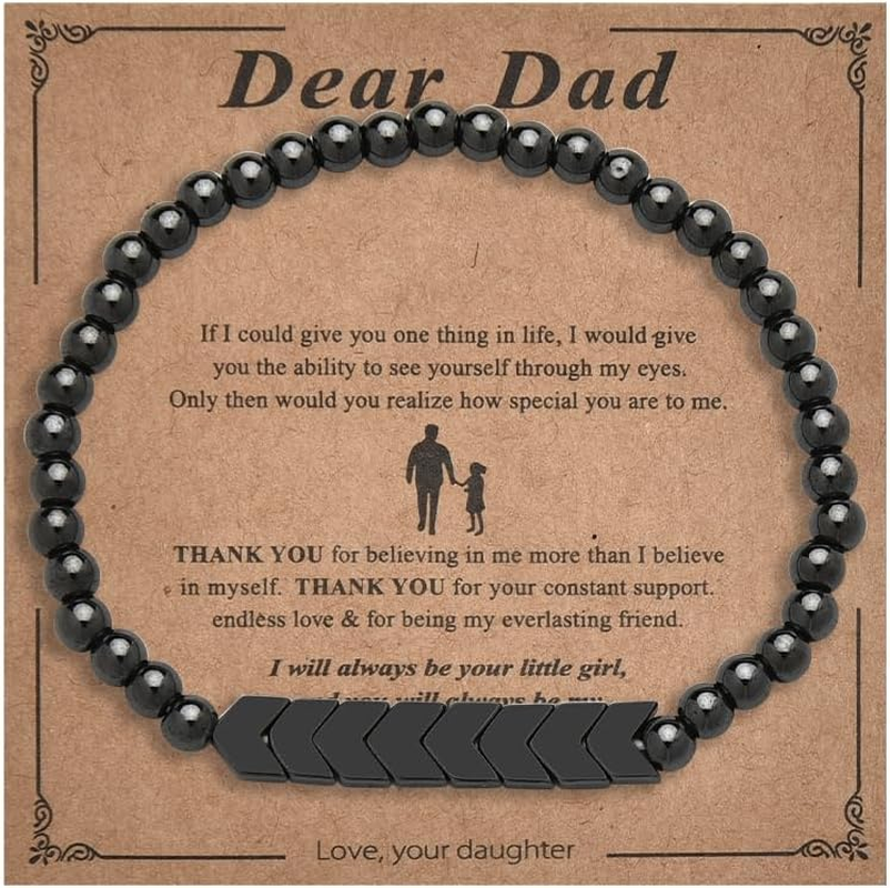 Dad Bracelet from Daughter Son Daddy Fathers Day Appreciation Gifts for Dads Birthday Gift Bracelets Wedding Gifts for Dads