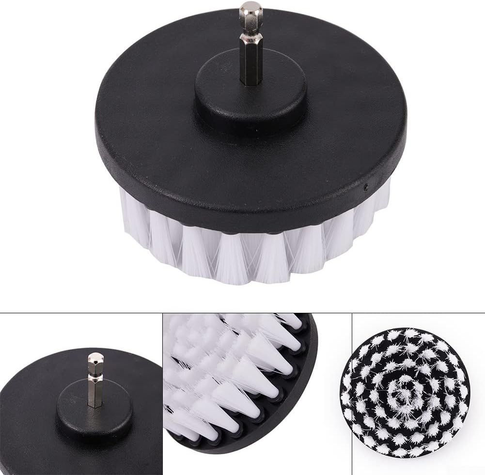 4 Inch Soft Drill Brush for Cleaning Attachment Carpet & Leather and Upholstery Soft Brush image number 2