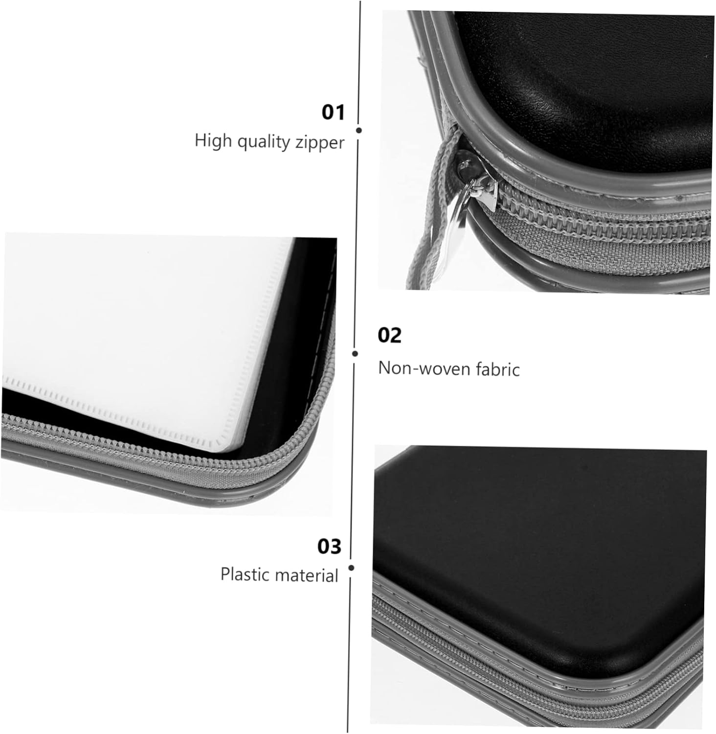 Amosfun 2Pcs Portable CD Storage Case Pocket Large Capacity CD Disc Holder Organiser for Car Travel Use image number 2