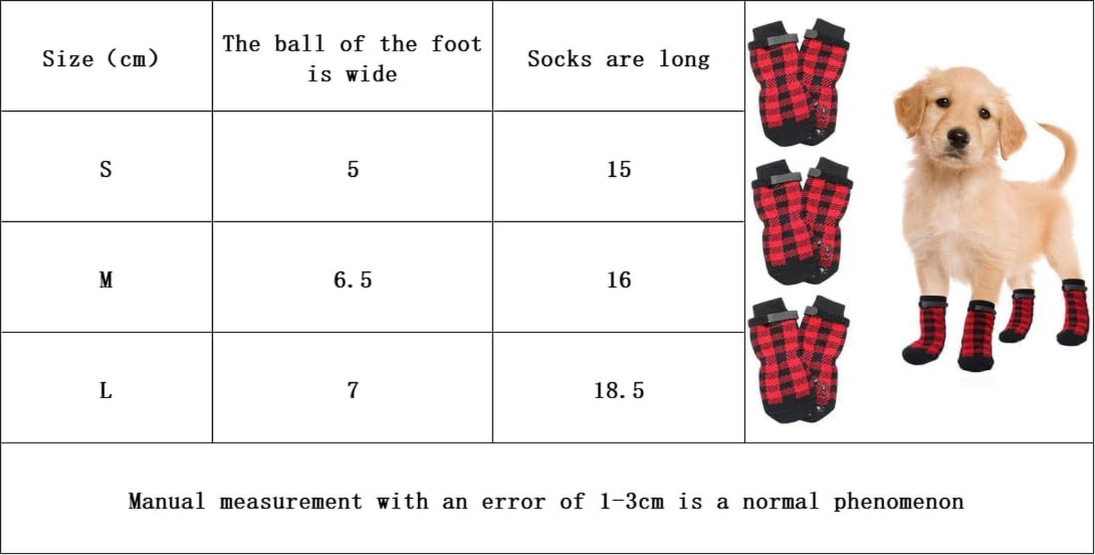 Anti-Slip Dog Socks,Dog Shoes for Hot/Cold Pavement,Paw Protectors with Grips 2 Pairs Senior Old Dogs,Dog Socks to Prevent Licking and Hardwood Floor Protection (Red Black, L) image number 2