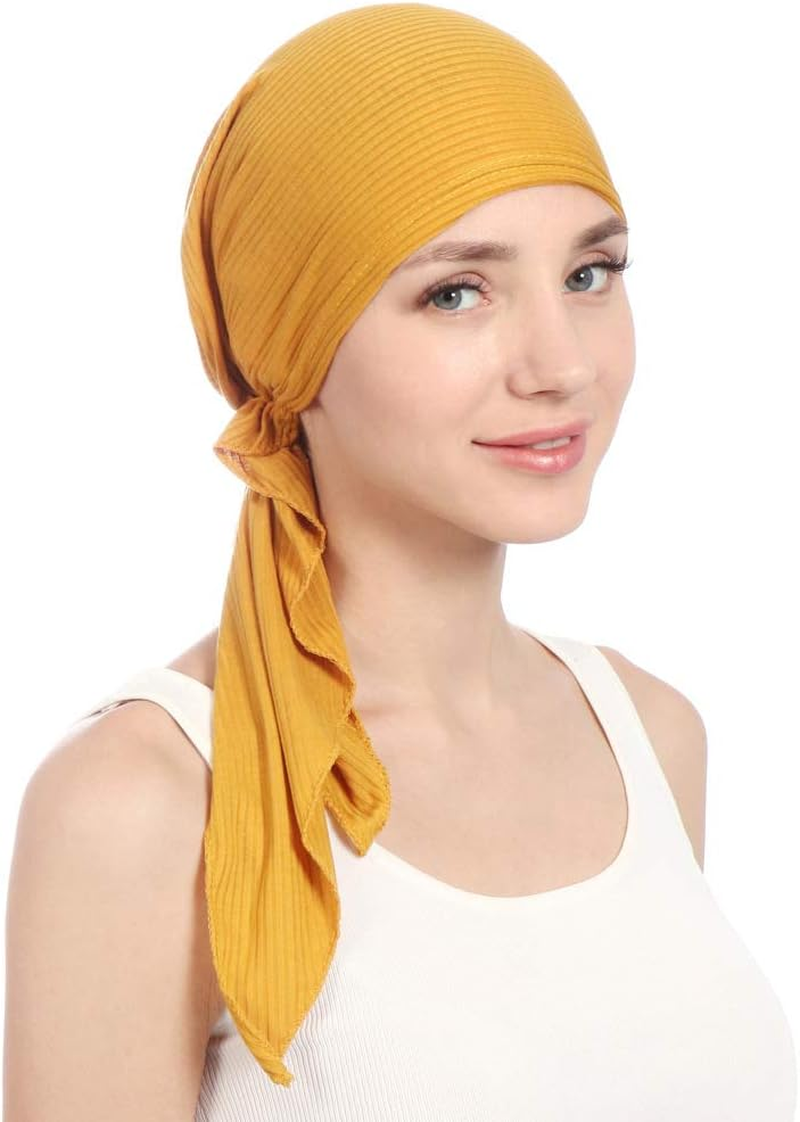 Women'S Pleated Curved Solid Color Brimless Elastic Cap image number 2