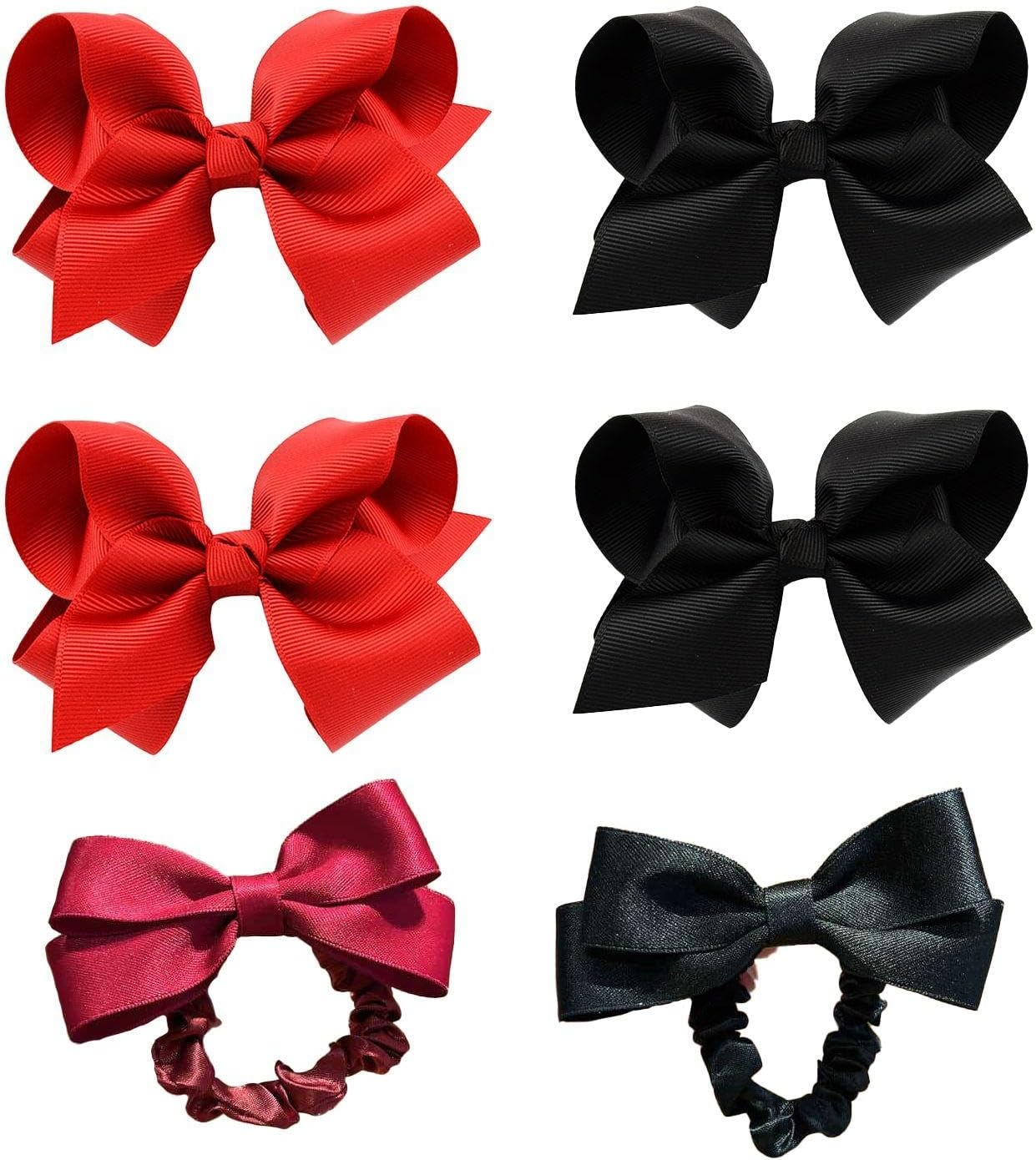 2 Pairs Butterfly Clip Hair Clips with 1 Pair Butterfly Clip Hair Ties, Cute Hair Bobbles for Kids, Cute Hair Clips for Girls, Pony Clips, Bow Crocodile Clips image number 2