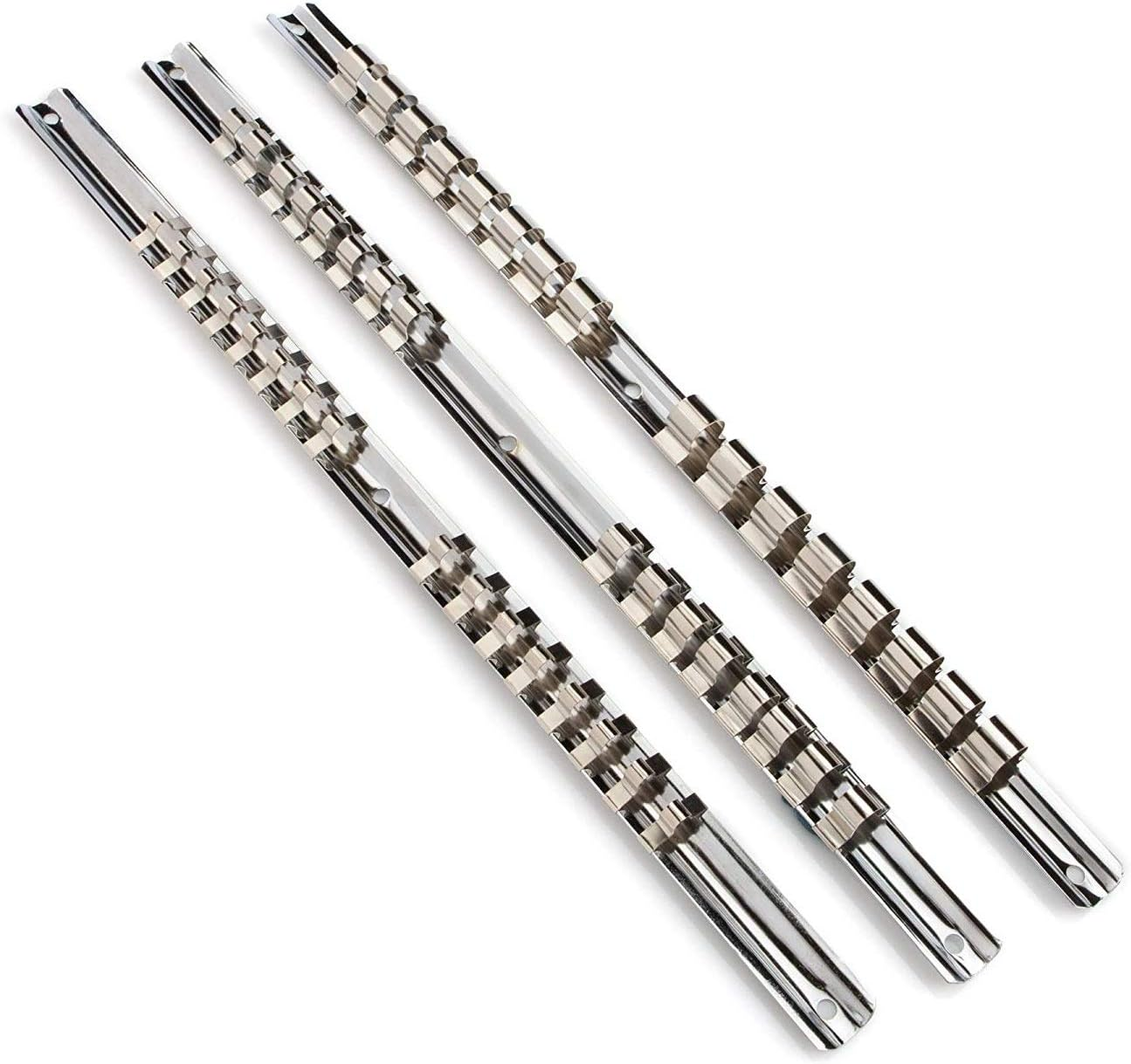 SEDY 8-Piece Socket Holder Tool Tray Organizer, Socket Storage Organizer Set for Toolbox Tools Trays Drawer 1/2 3/8 1/4 Inch Drive Socket Holder image number 6