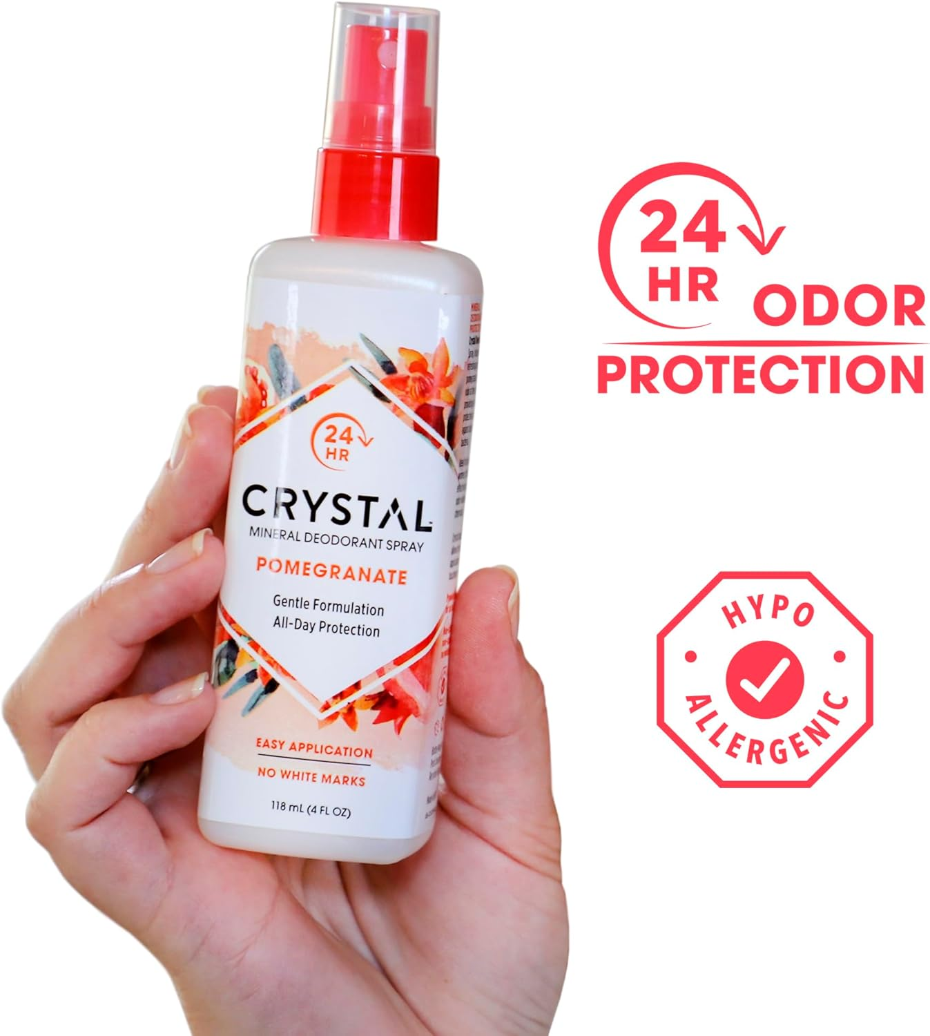 Crystal Deodorant Crystal Mineral Deodorant Spray, Pomegranate, 4.0 Oz, Pack of 2 image number 4