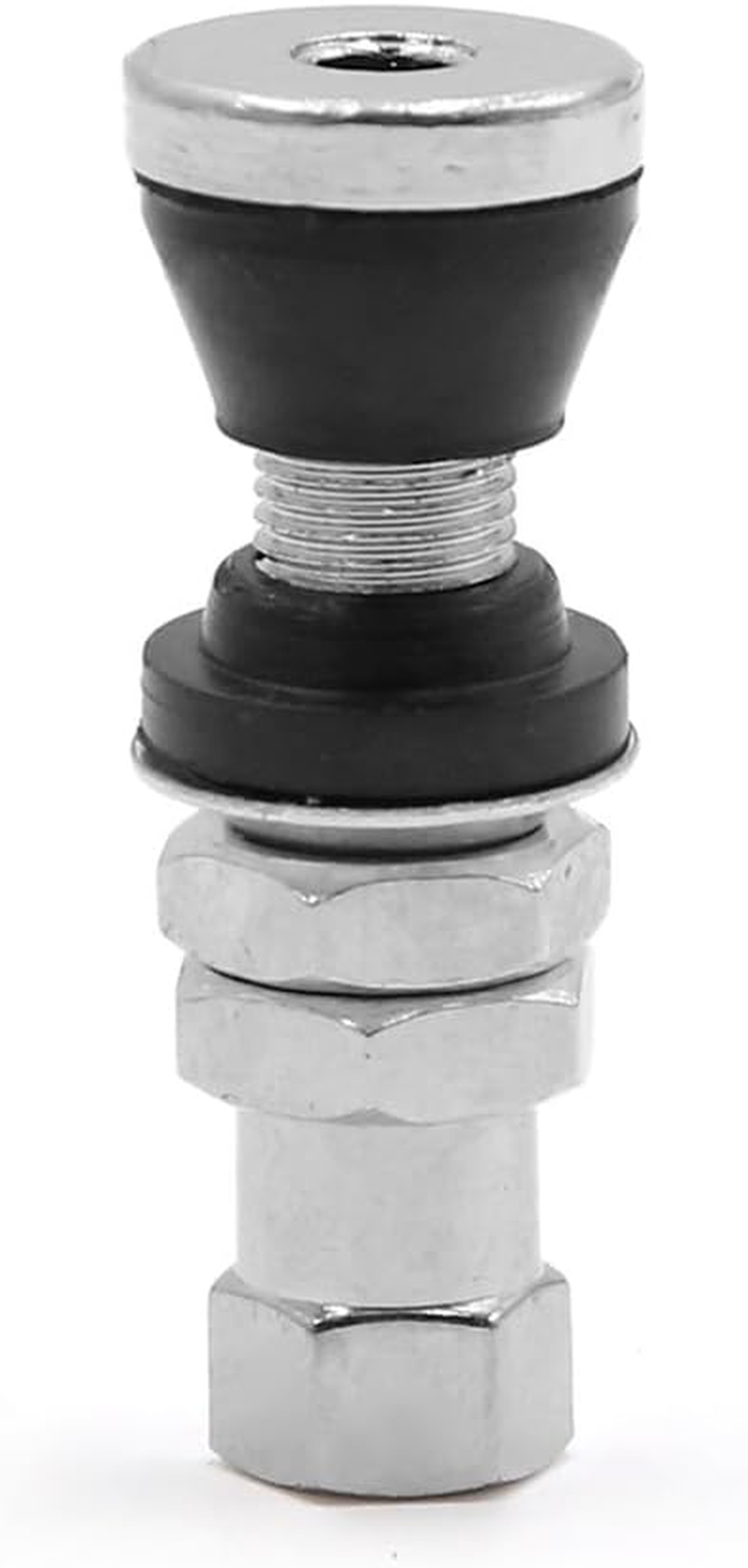 Uxcell 4 Pcs Black Silver Tone Motorcycle Tyre Wheel Valve Stem Dust Cap Cover