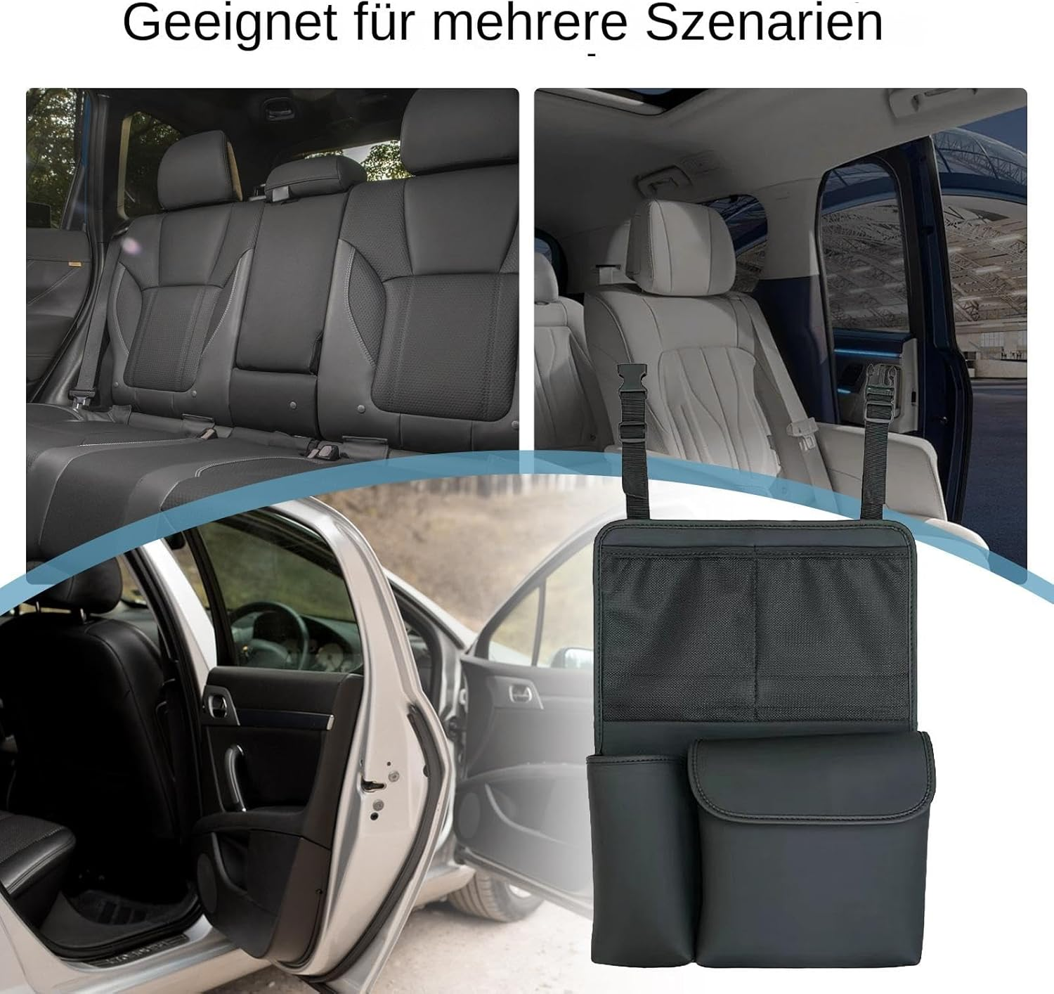 Generisch Back Seat Car Organiser, Car Seat Storage Bag - Car Storage, Seat Pocket, Headrest Organiser, Car Document Holder with Large Capacity for Motorhomes, Suvs, Trucks image number 2