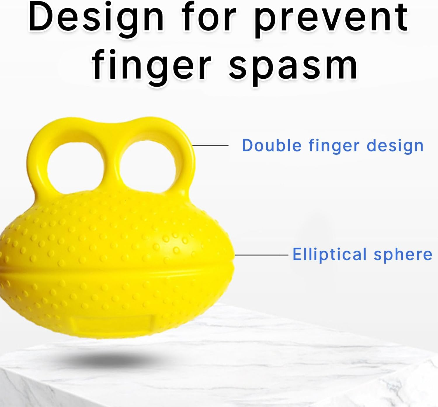 Hand Grip Strength Trainer,Finger Exerciser Balls for Hand Therapy,Stress Relief Balls for Adults(Yellow) image number 4