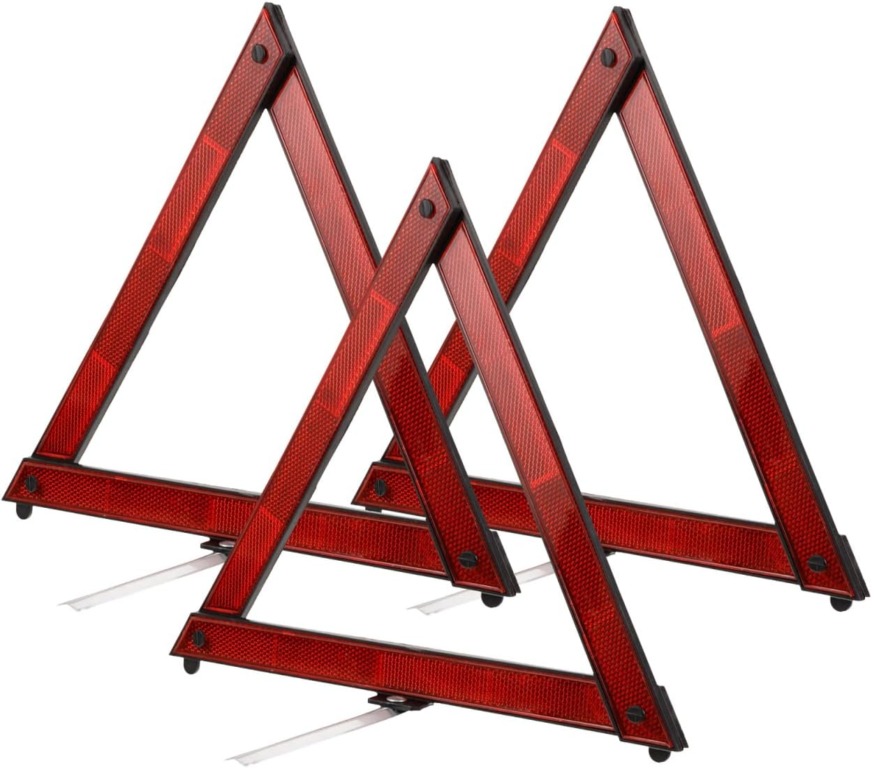 KICHOUSE 3Pcs Car Emergency Triangle Warning Sign Reflective Safety Triangles Foldable Roadside Safety Kit for Vehicle Use Roadside image number 2