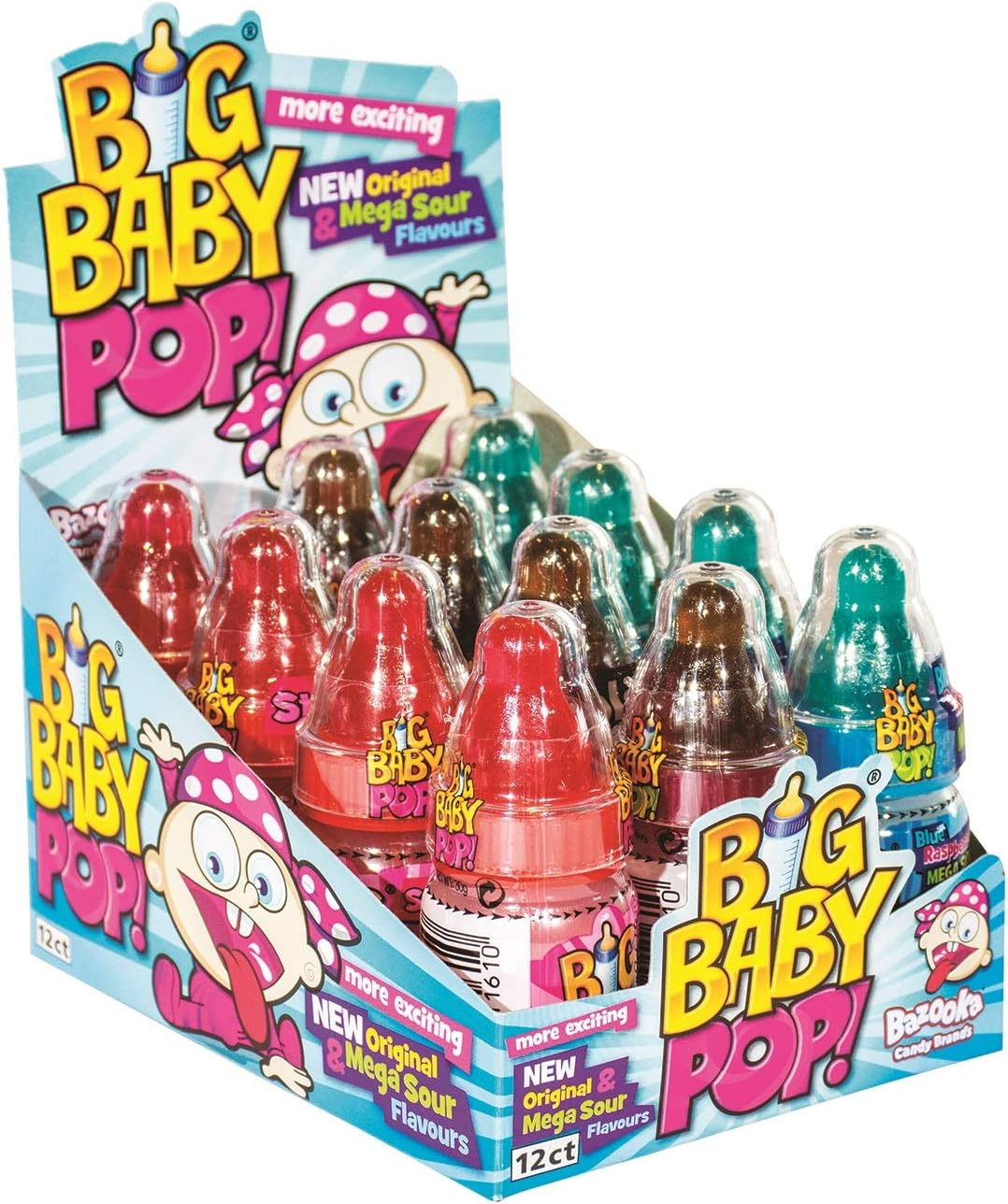Myriad Big Baby Pop Sour Lollipop Bottle, 12 X 30 Grams image number 4