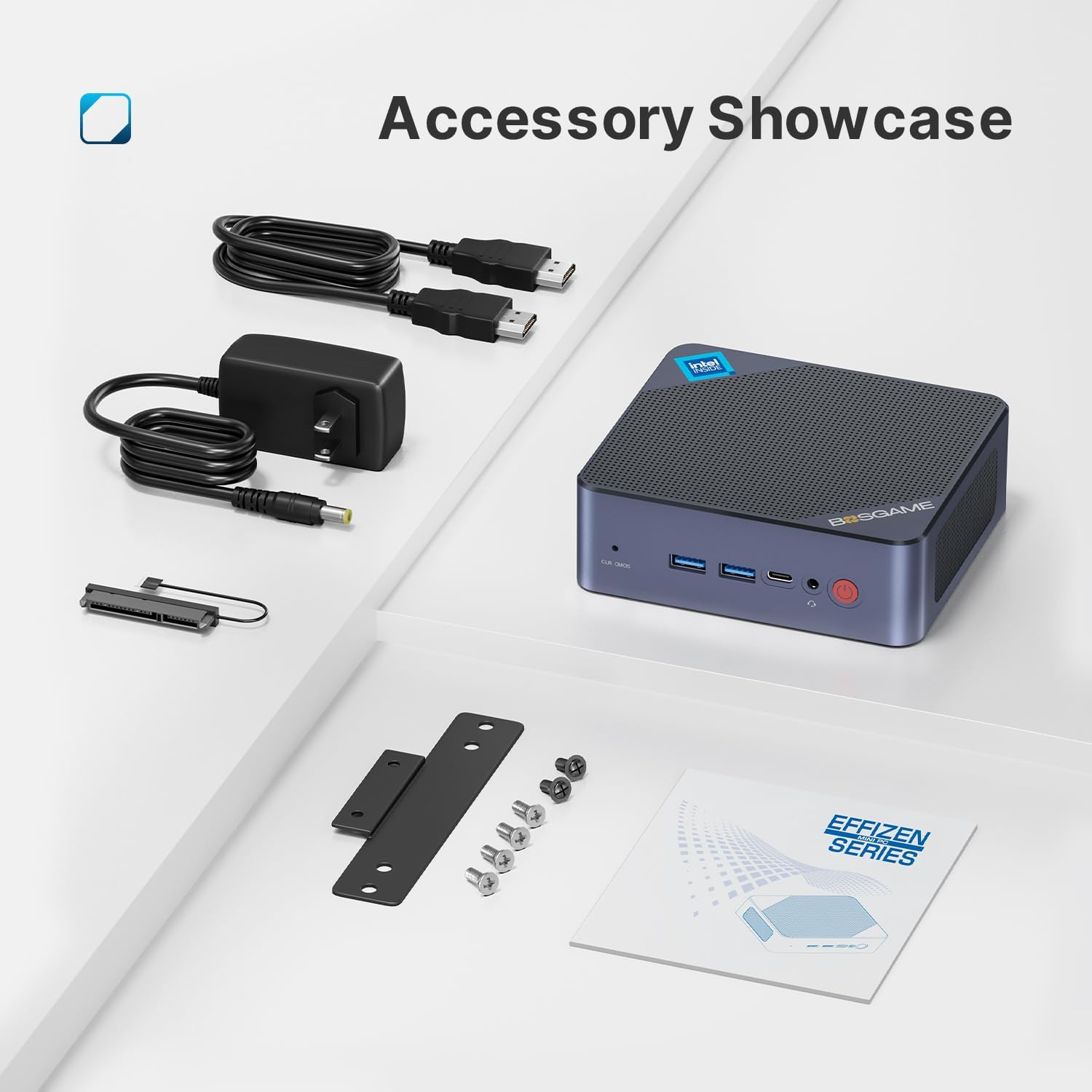 BOSGAME N95 Mini PC Intel 12Th Gen CPU 16GB DDR4 3200Mhz RAM 512GB M.2 SSD Windows 11 Computer | 4K Triple Display | USB 3.2 | Wi-Fi | 2.5G LAN | Full Function USB-C (Data/Pd 3.0/DP) image number 2