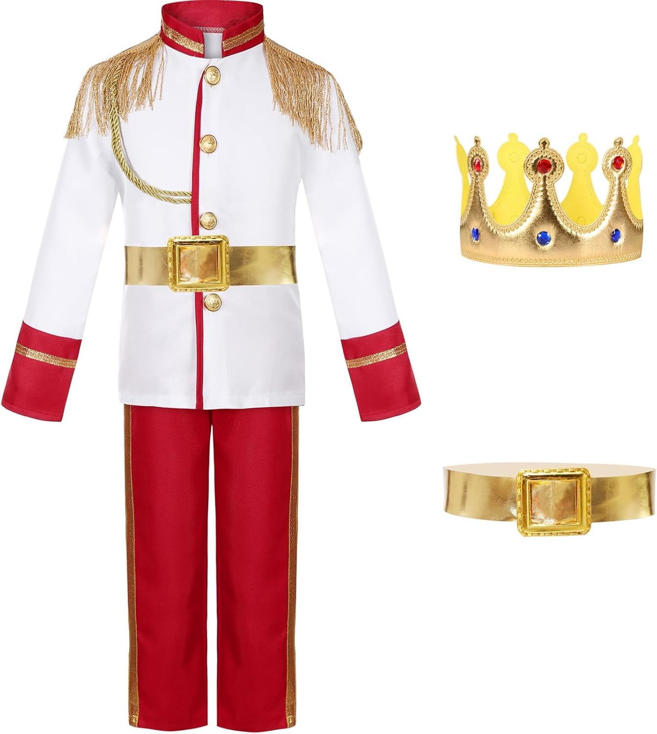 Prince Costume for Boys Halloween Kids Prince Charming Costume for Toddler Boys image number 2