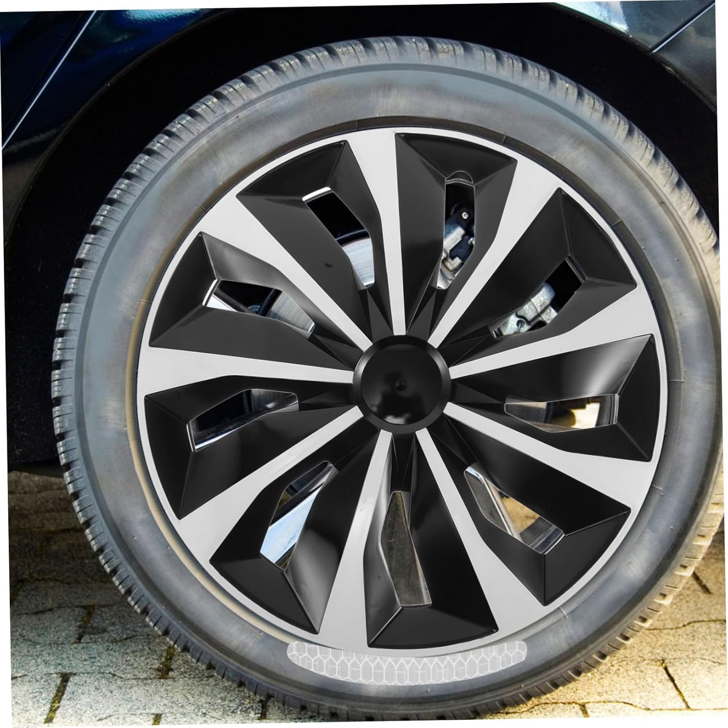 Happyyami Universal 15-Inch Car Wheel Hubcap Cover Set Plastic Decorative Tire Covers for Vehicles Sturdy Steel Rim Protection for Cars and Suvs image number 1