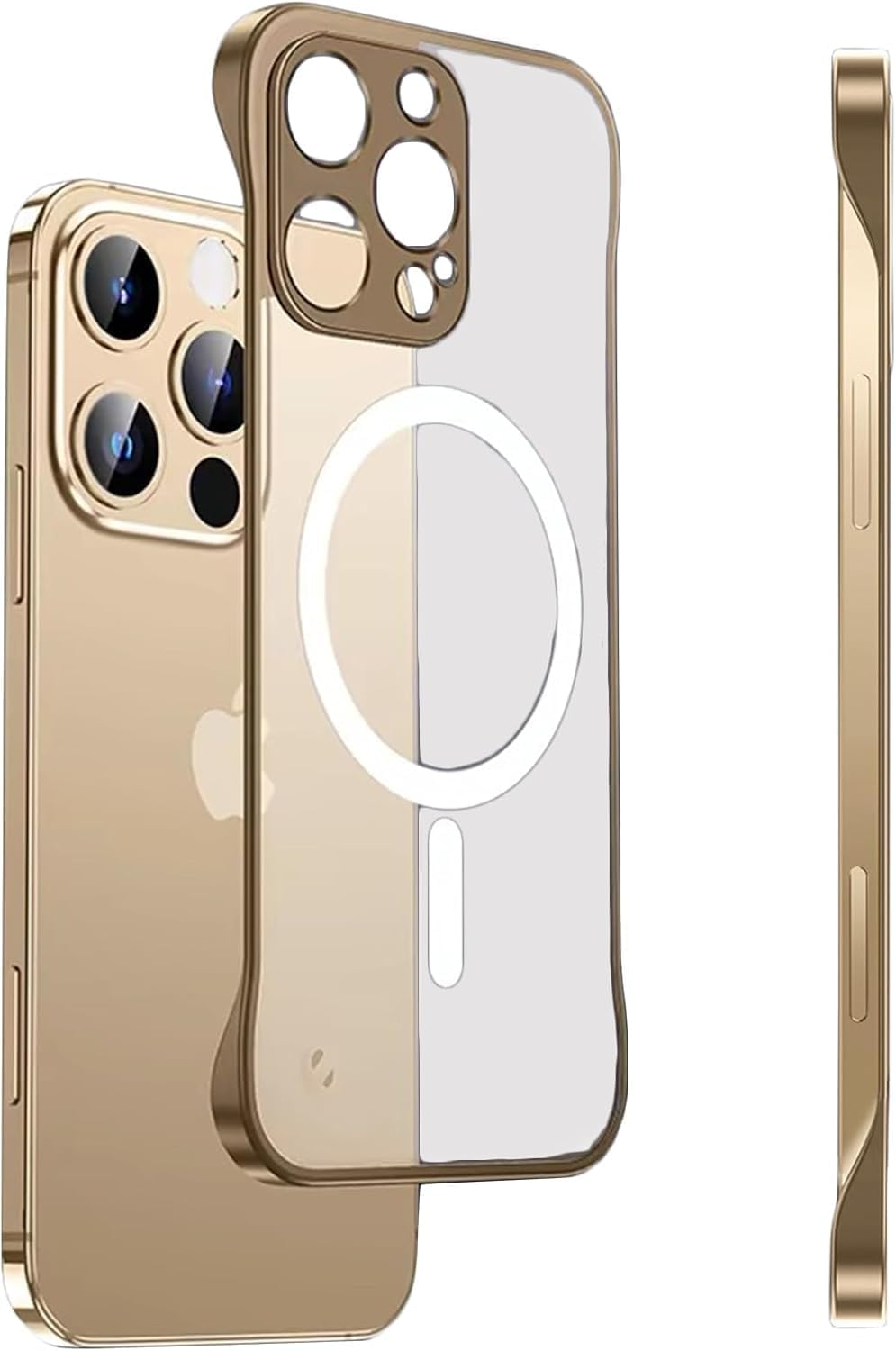 RUNGOS for Iphone 14 Pro Max Case Magsafe (Borderless Translucent Matte) [Bare Metal Feel] [Strong Magnetic] Slim Case for Iphone 14 Pro Max Magsafe Case, 14 Pro Max Magnetic Case Thin 6.7'', Black