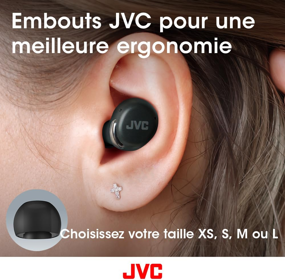 JVC HA-A30T2-W True Wireless Earbuds with Noise Cancelling, Optimised Comfort and Sound Quality, App Control with Multi-Point Connection, White image number 4
