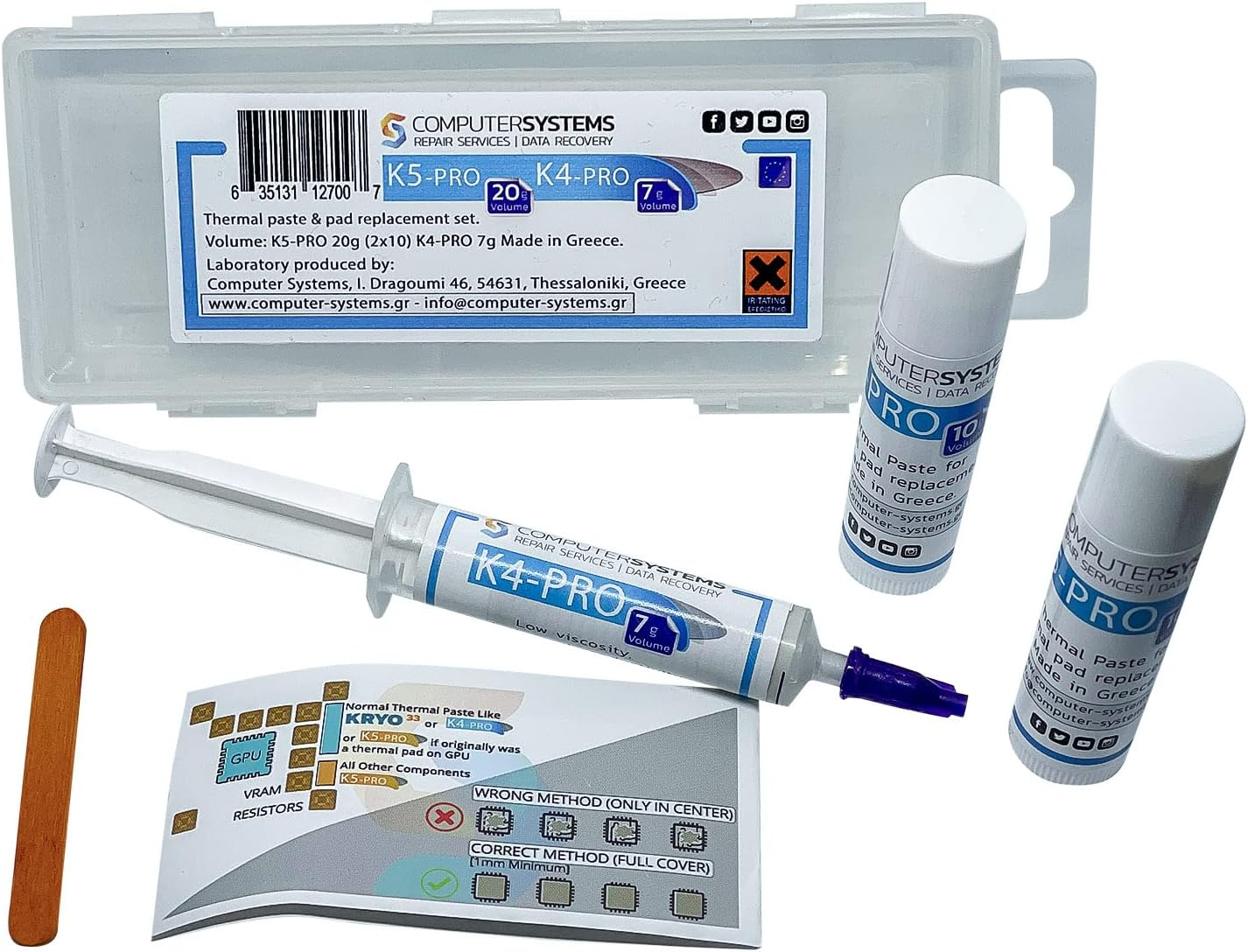 K5 PRO 20G & K4 PRO 7G Thermal Paste and Thermal Putty Pad Replacement Set Compatible with Apple Imac, Asus ROG, Acer Nitro, MSI Laptops, RTX 3080, 2080TI, 3090, PS4, Nintendo Switch, Xbox image number 4