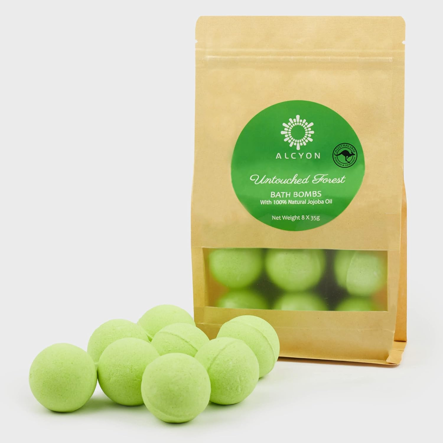 Alcyon Bath Bomb Melts - Relax & Unwind with 8 Essential 100% Jojoba Oils - Aromatherapy Scented Bath Bomb Melts for a Spa-Like Experience - Ideal Choice for Women & All Occasions (Color Vanilla)