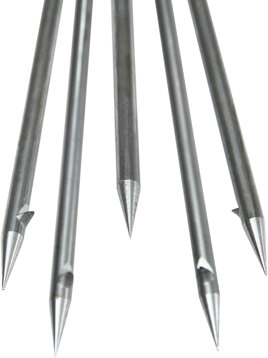 Ledytech 59~236Inch 5~9 Prong Harpoon Gaffs Barbed Diving Spears Gig, Telescopic Locking Fishing Rod Harpoon Pole with 8Mm Thread