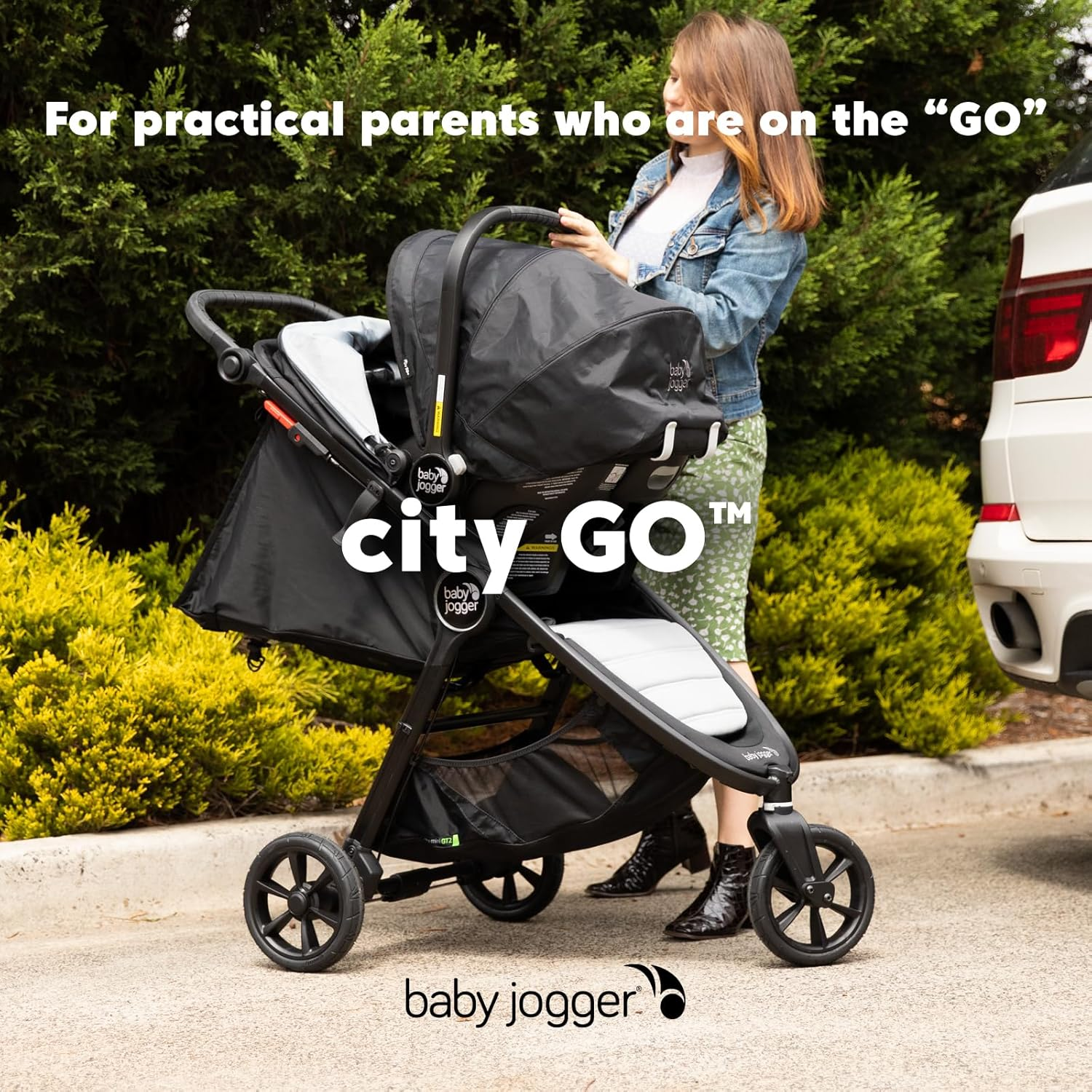 Baby Jogger City Go Infant Car Seat, Lunar Black image number 2